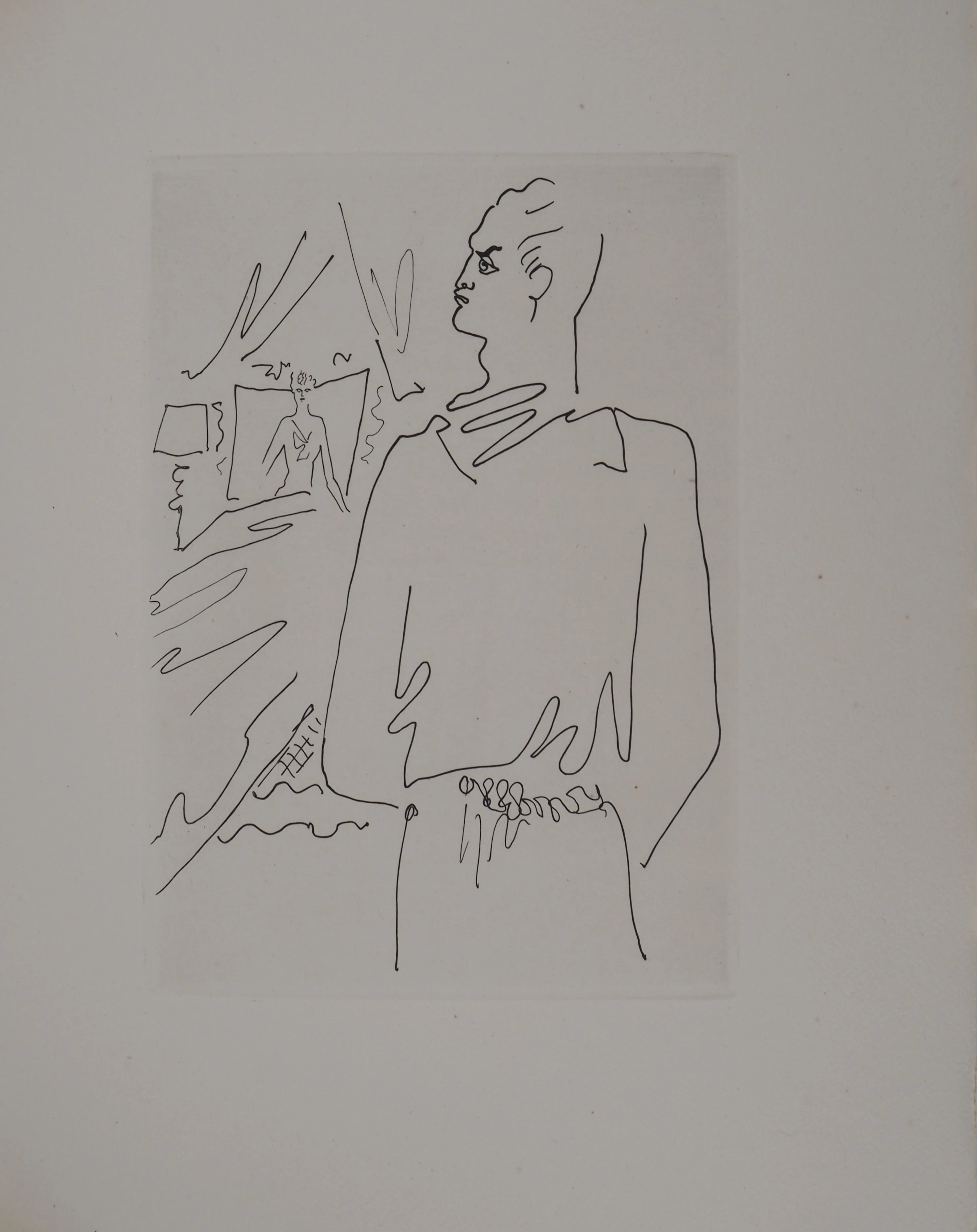Jean COCTEAU : Le bal du comte d'Orgel, Dispute conjugale, gravure originale