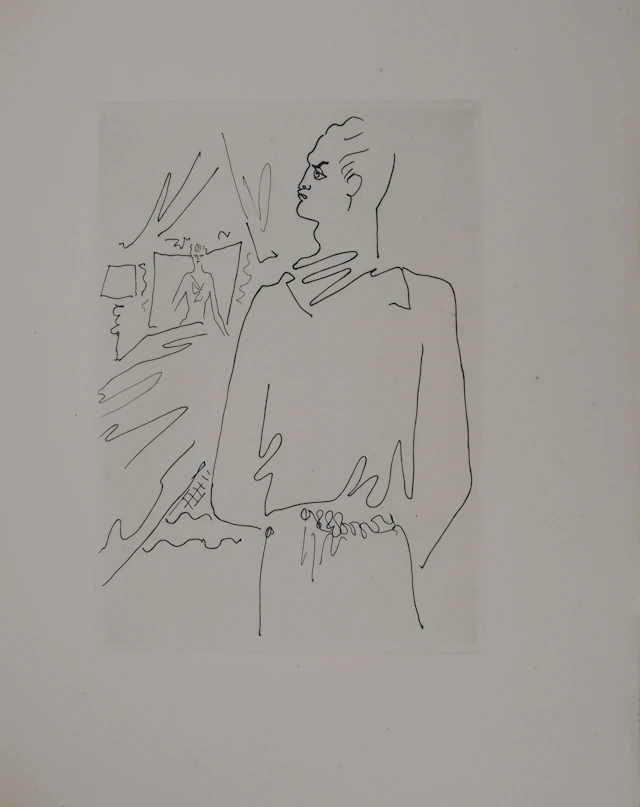 Jean COCTEAU : Le bal du comte d'Orgel, Dispute conjugale, gravure originale