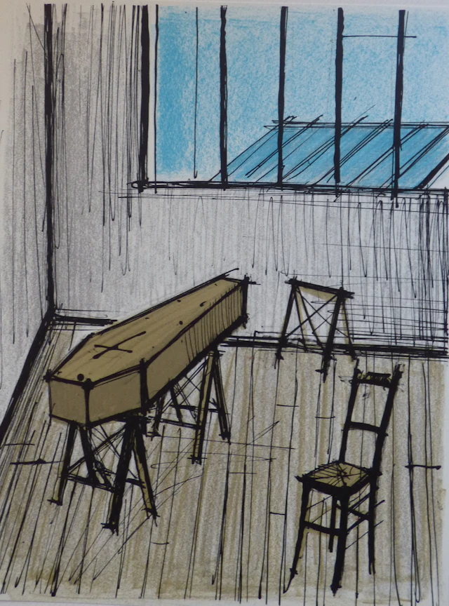 Bernard BUFFET - La Morgue, 1960 - Lithographie originale