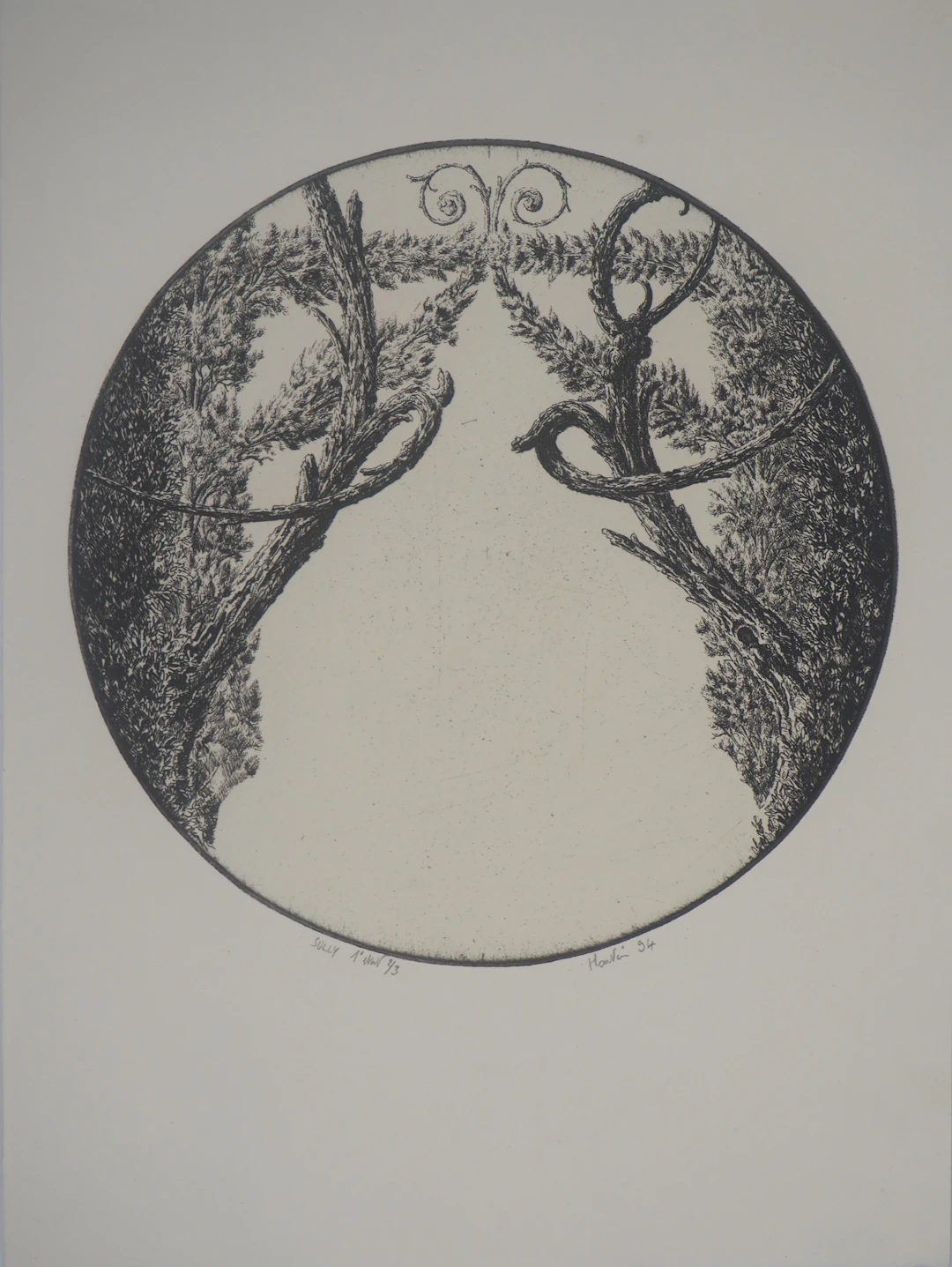 François HOUTIN - Sully, 1994 - Gravure originale signée