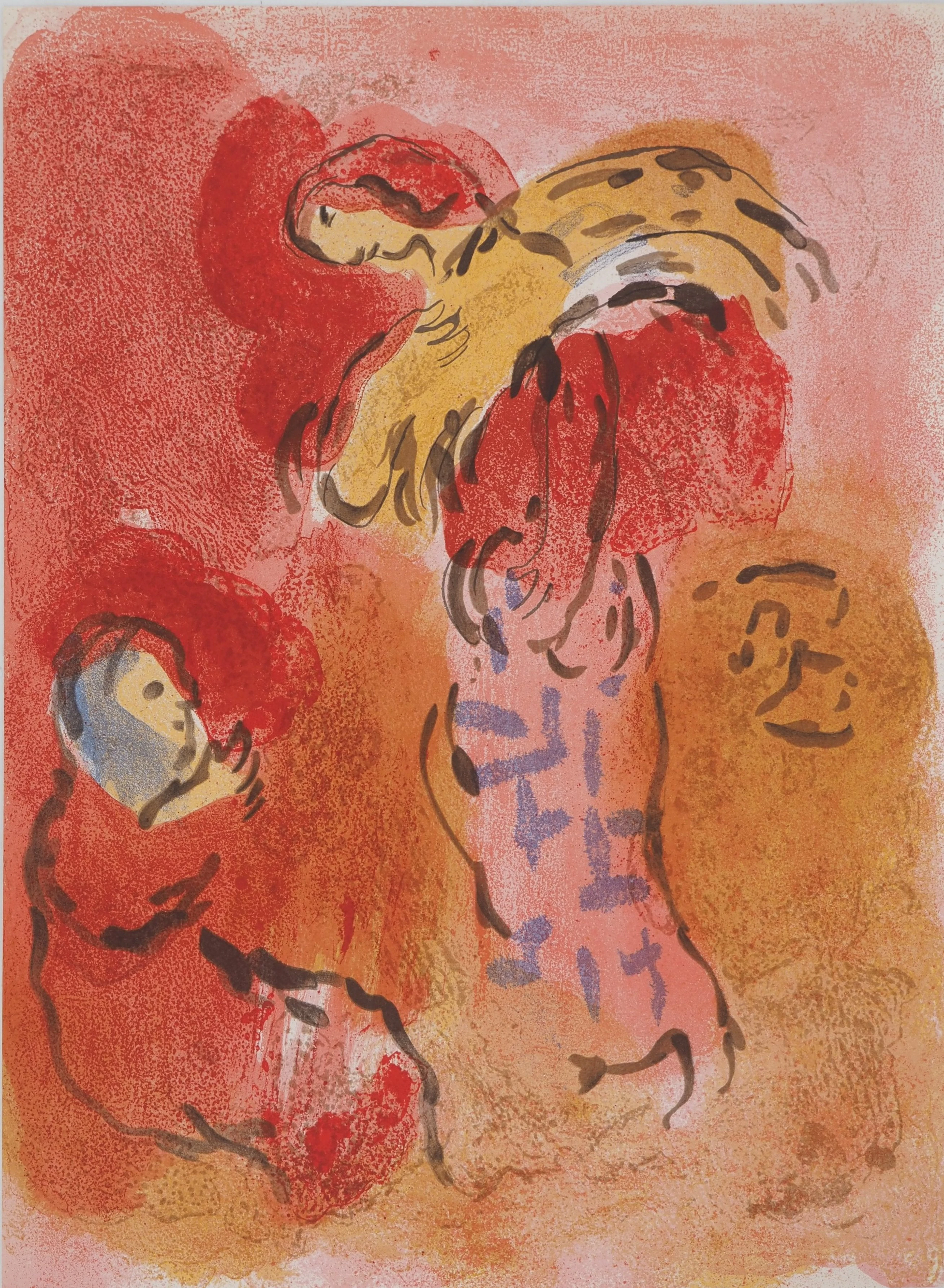 Marc CHAGALL : La Bible, La glanneuse, Lithographie originale