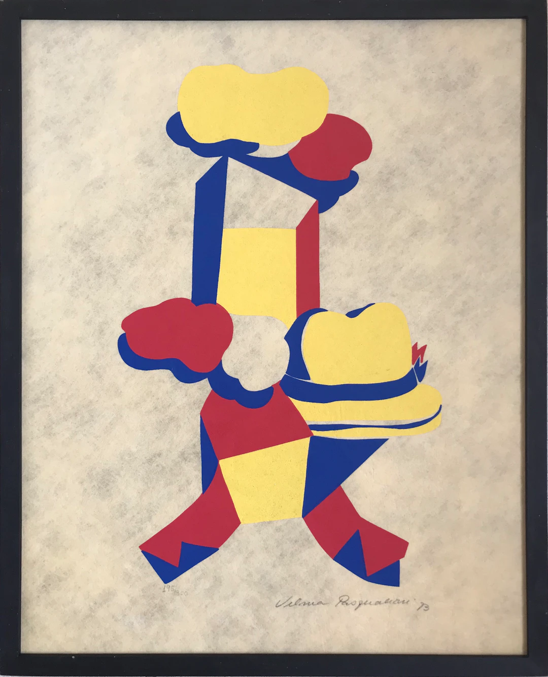 Vilma PASQUALINI - Composition au chapeau, 1973 - Gravure sur papier