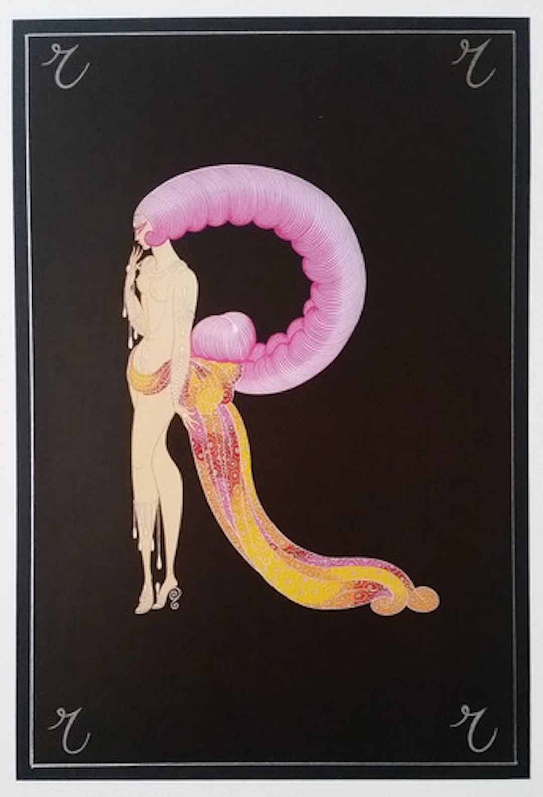 Roman DE TIRTOFF (dit Erté)- Lettre R, 1920, Gravure