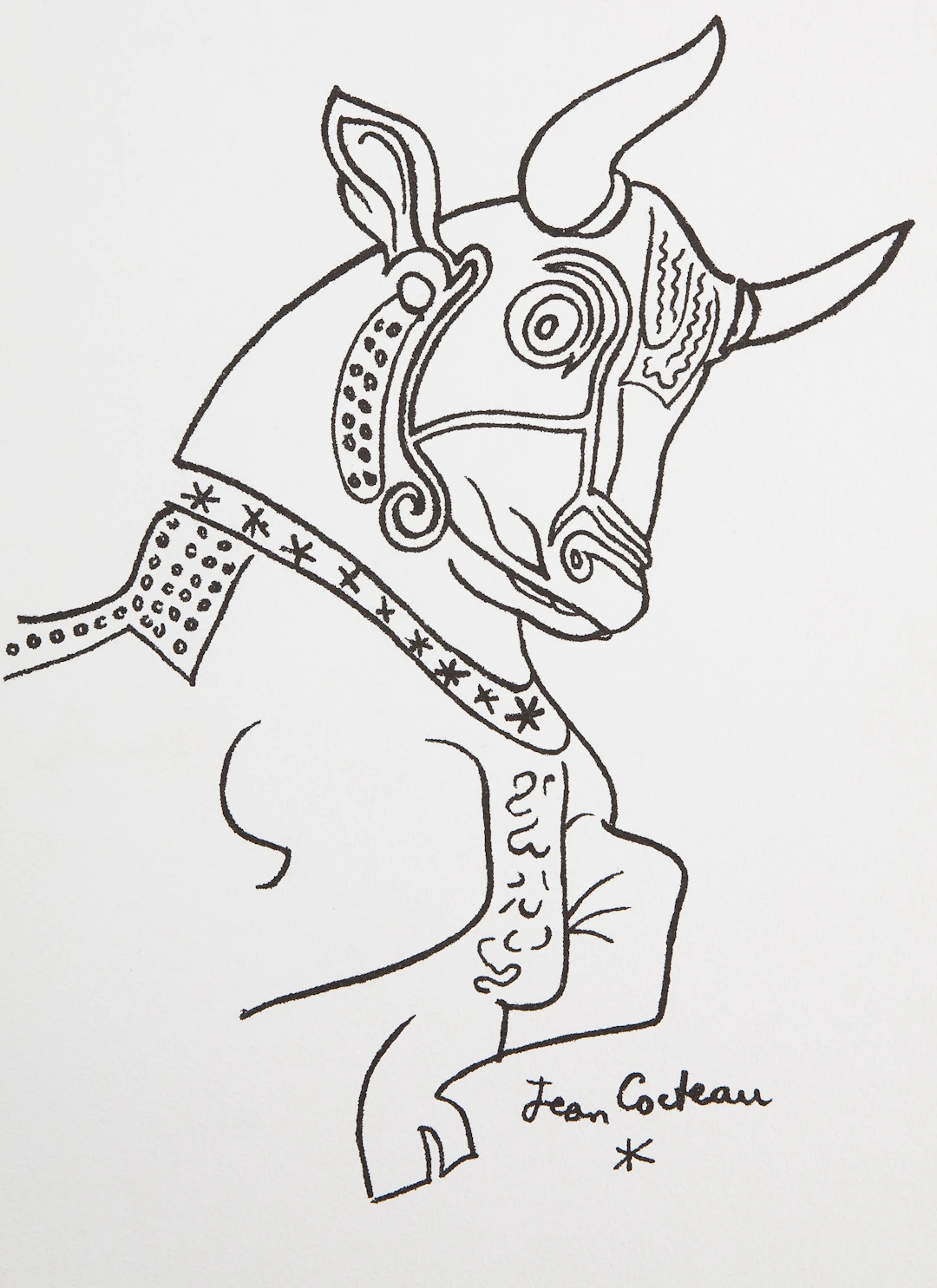 Jean COCTEAU : Taureau - Lithographie signée