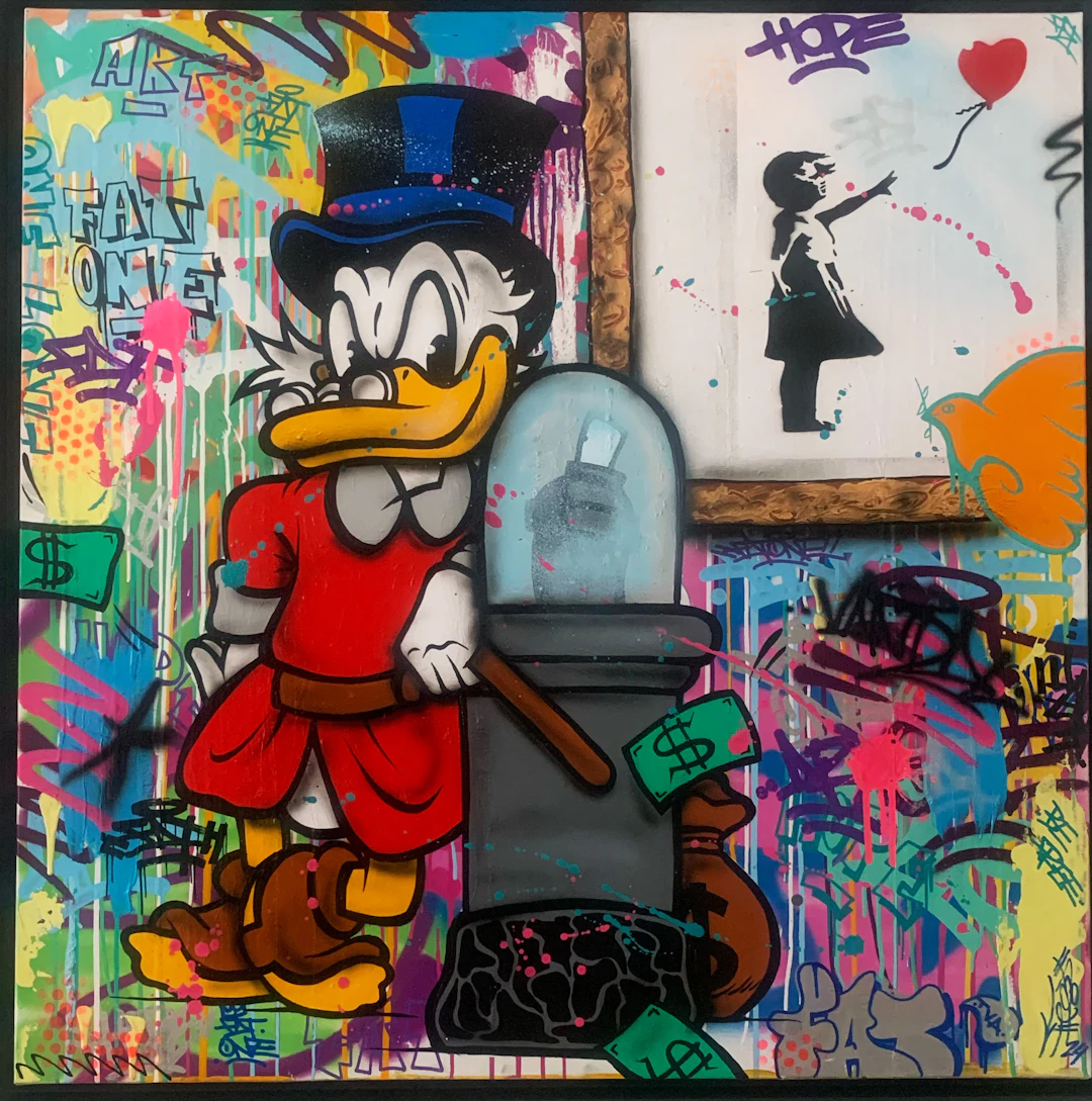 Fat - Picsou Banksy Picasso - Acrylique