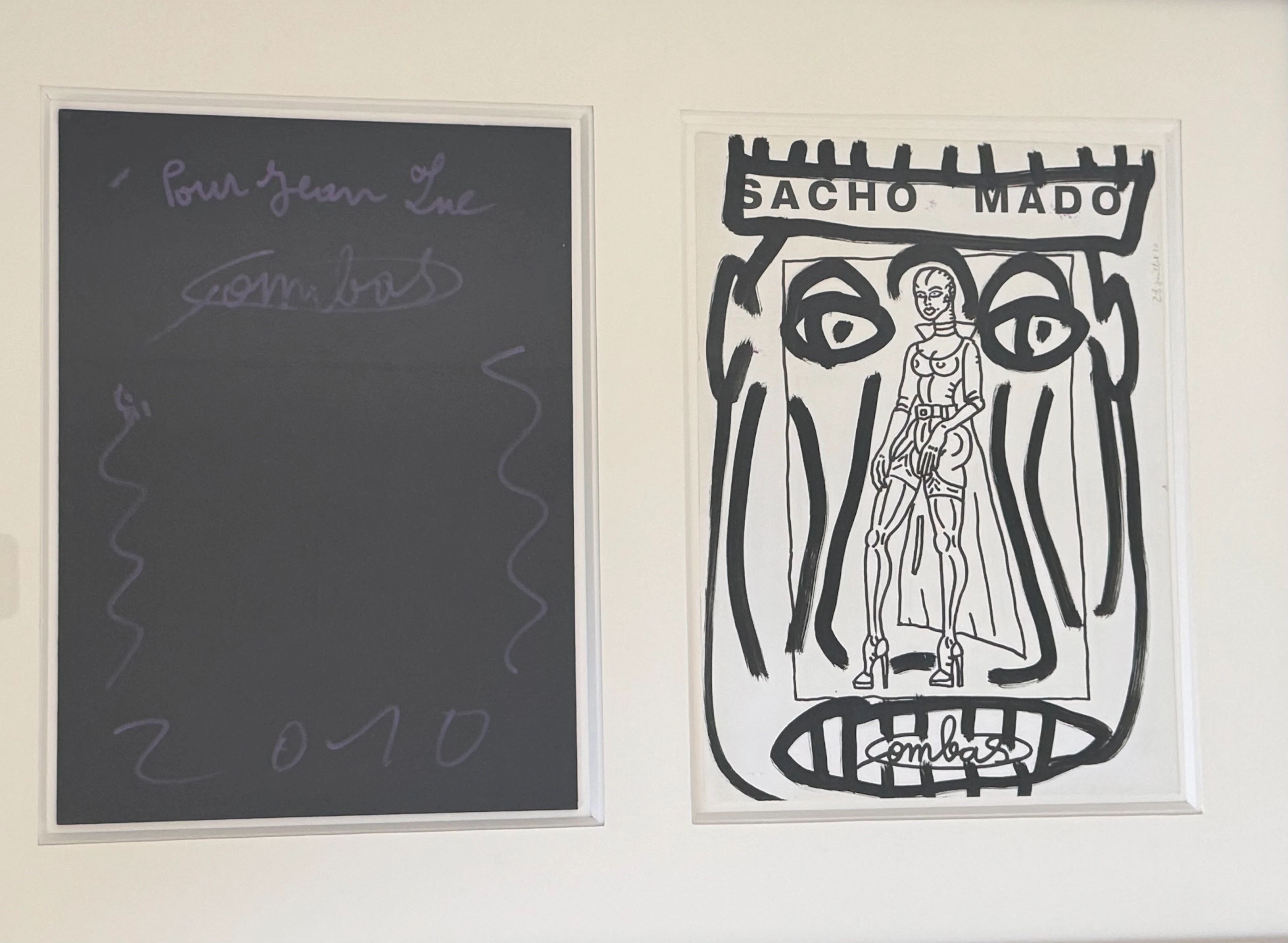 Robert Combas - Sacho Mado - 2010 - Dessin dédicacé au feutre - Signé