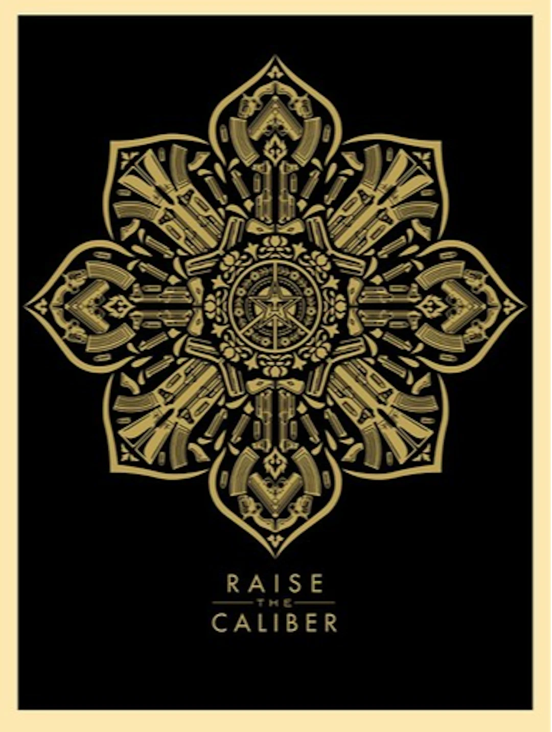 Shepard FAIREY (Obey) - Raise The Caliber, 2015 - Sérigraphie signée au crayon