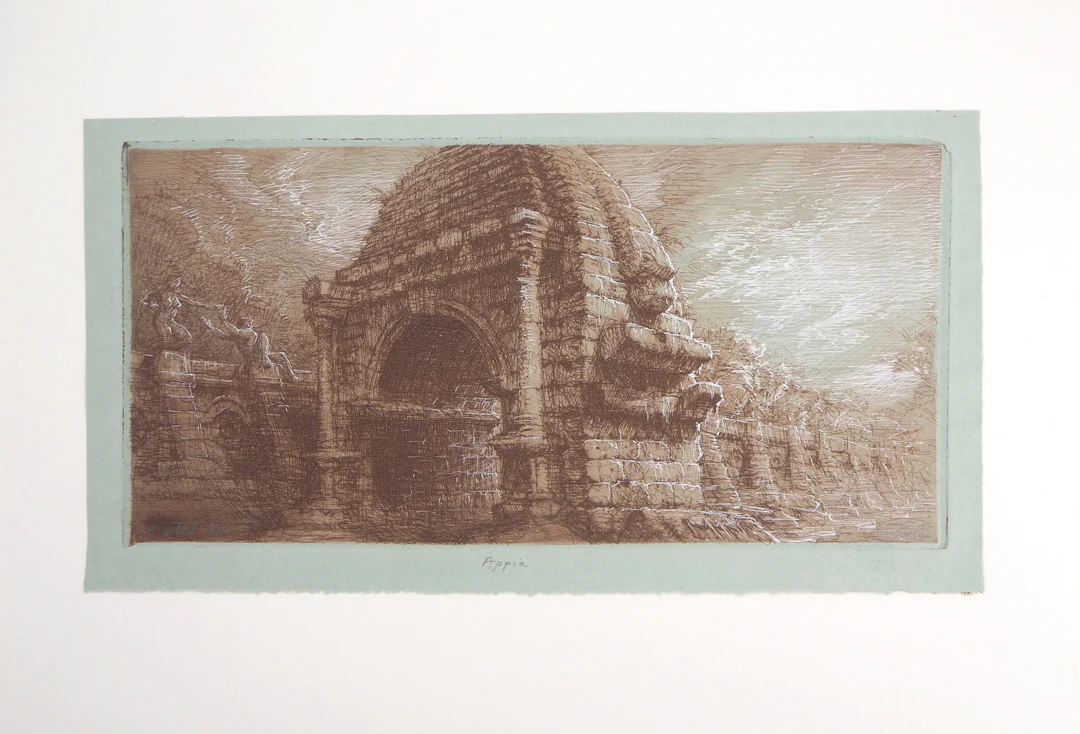 Jean Michel MATHIEUX-MARIE: Appia - Gravure originale signée au crayon