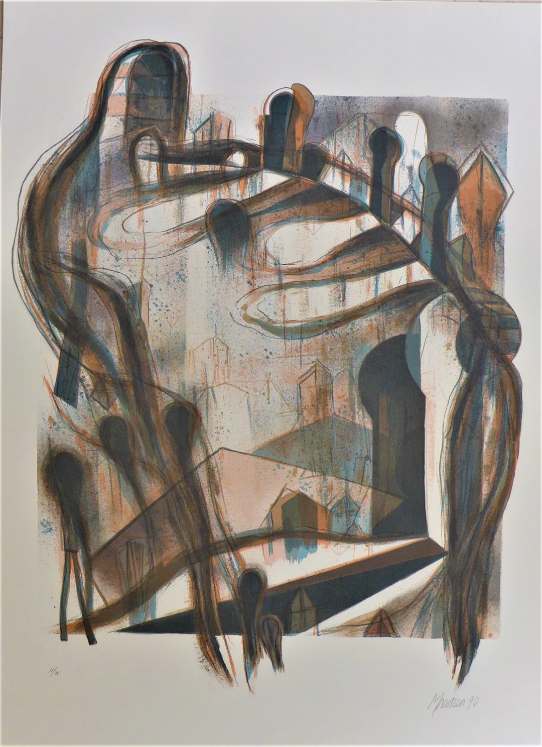 Gabriel MACOTELA - Nocturno y sombras, 1990 - Lithographie