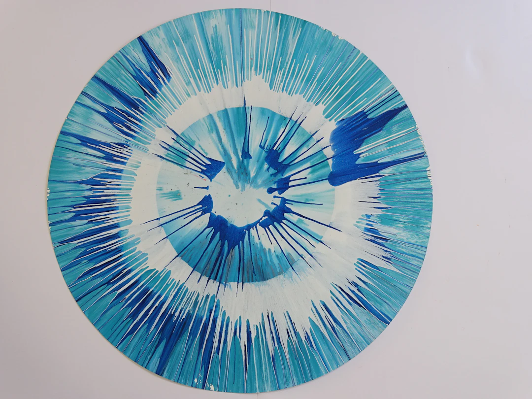 Damien Hirst - Peinture Circle Spin - 2009, pièce unique