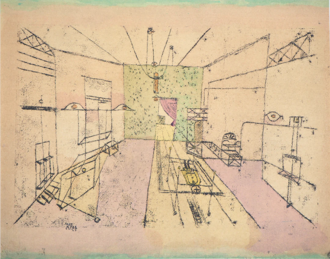 Paul KLEE (d’après) - Fantasmagorie perspective, 1964 - Lithographie et pochoir