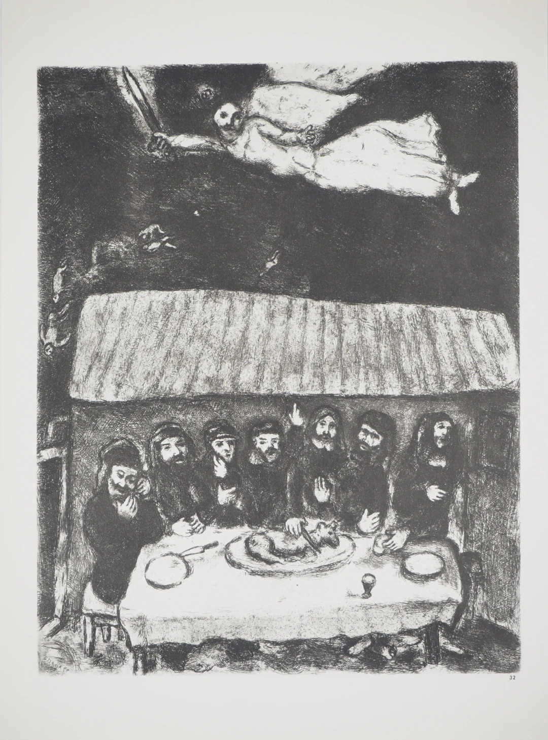 Marc CHAGALL : L'agneau de la Pâque, Héliogravure originale signée
