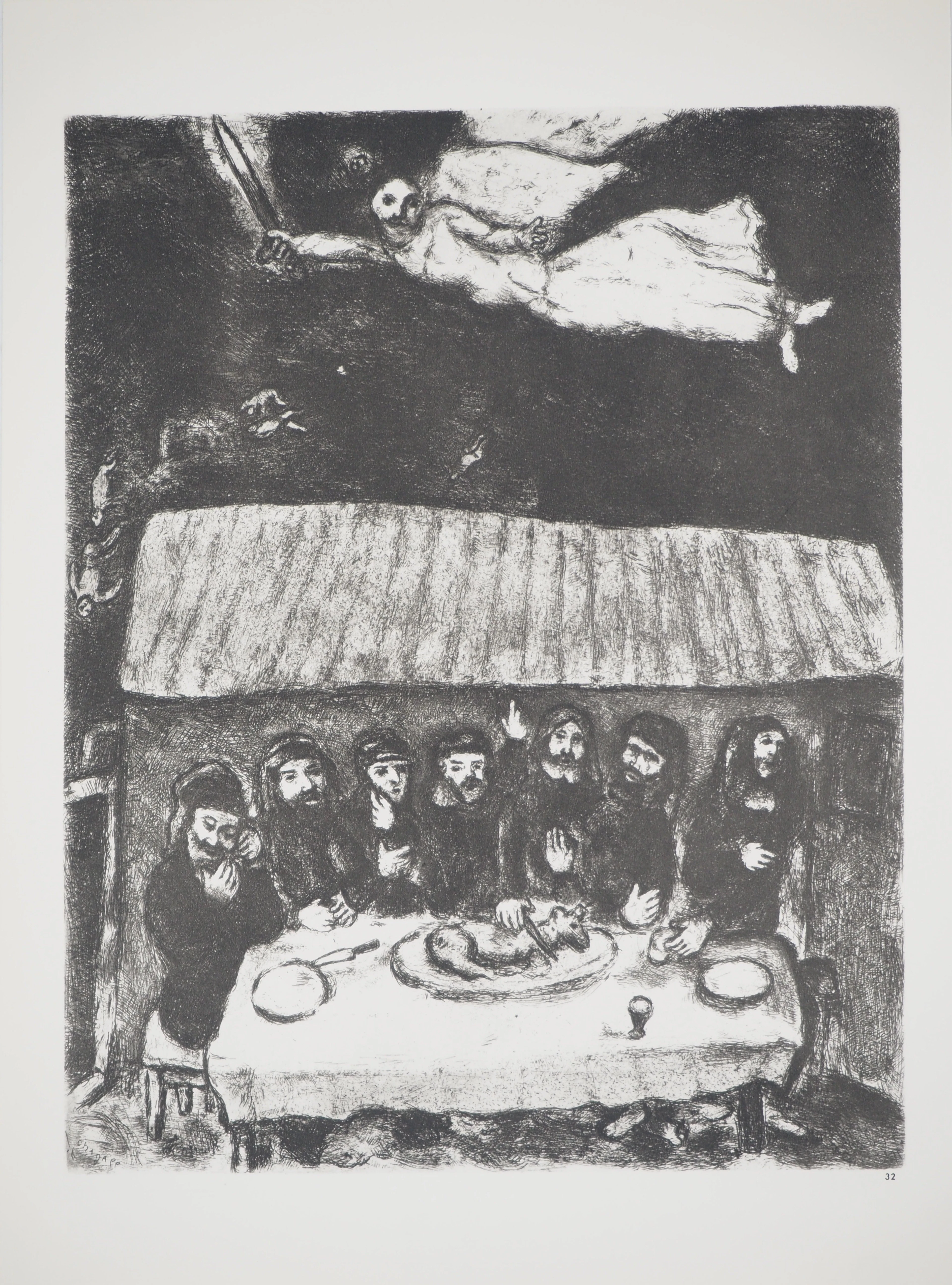 Marc CHAGALL : L'agneau de la Pâque, Héliogravure originale signée