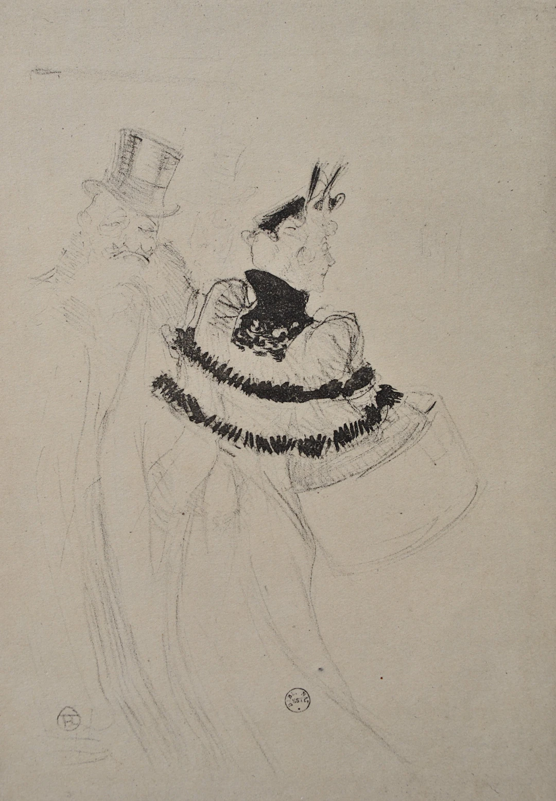 Henri de TOULOUSE-LAUTREC (d’après) : La chapelière,1927, Lithographie signée