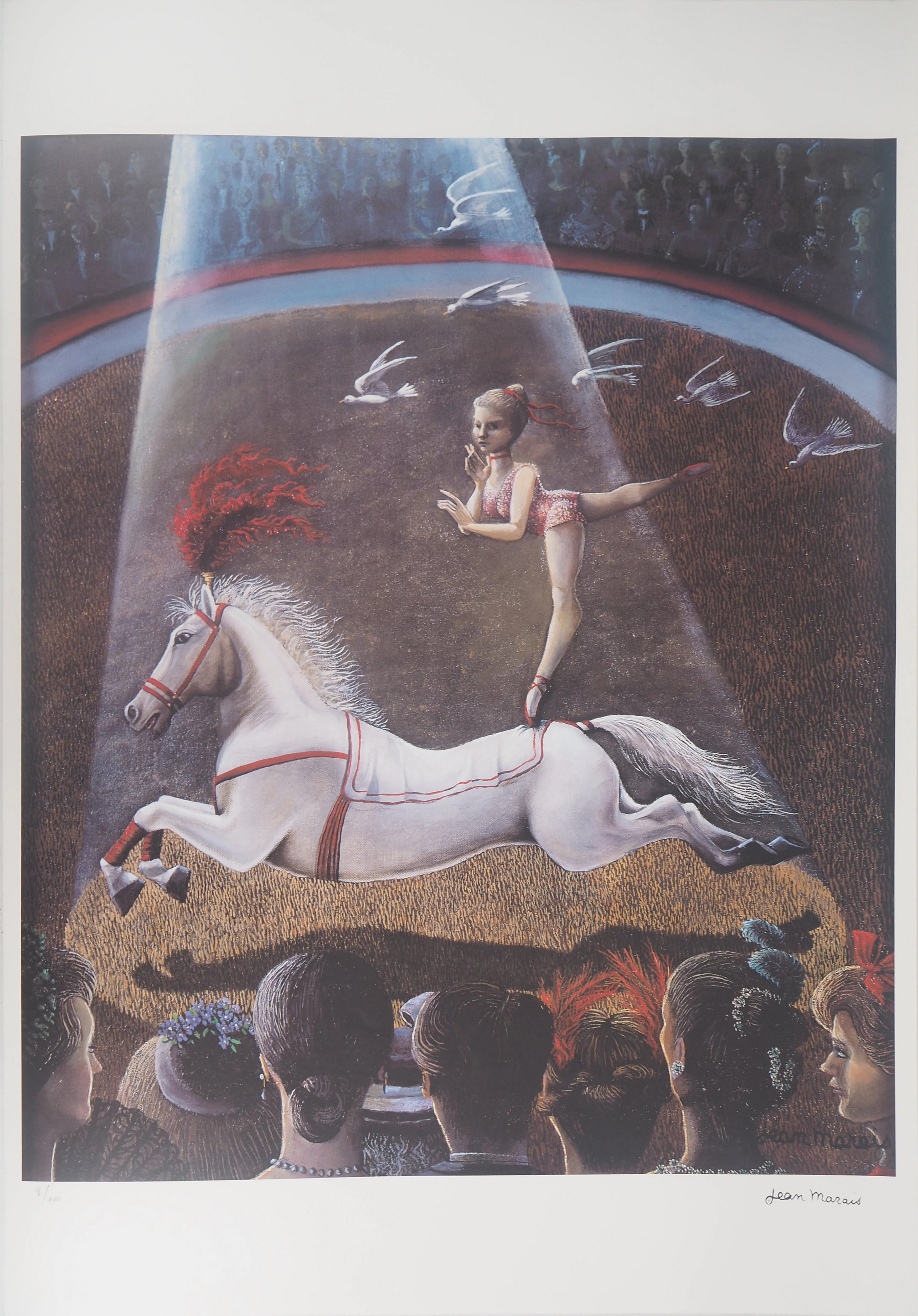 Jean MARAIS - Hommage à Toulouse-Lautrec : Le cirque - Lithographie
