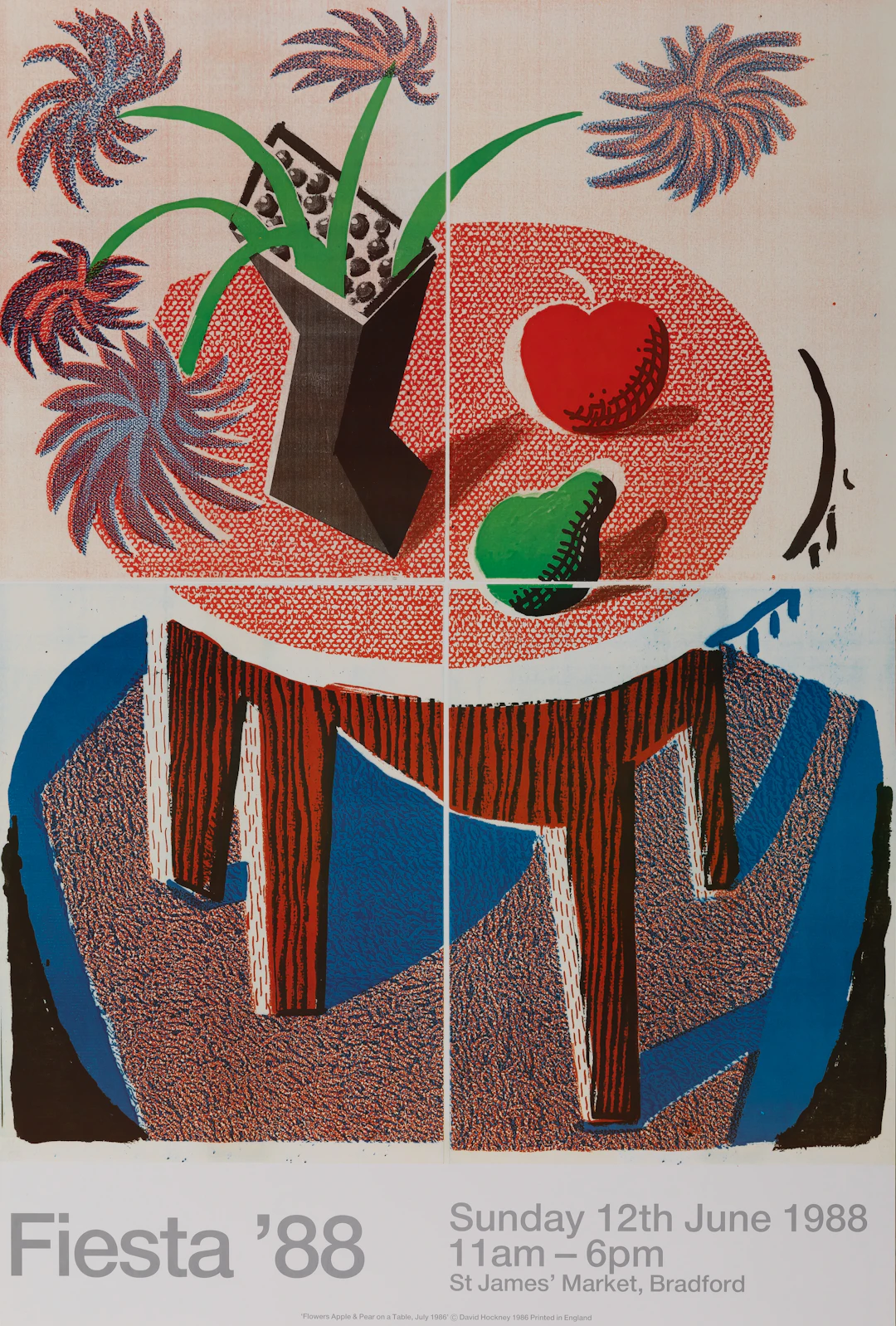 David HOCKNEY : Fiesta 88 - Affiche originale en couleurs
