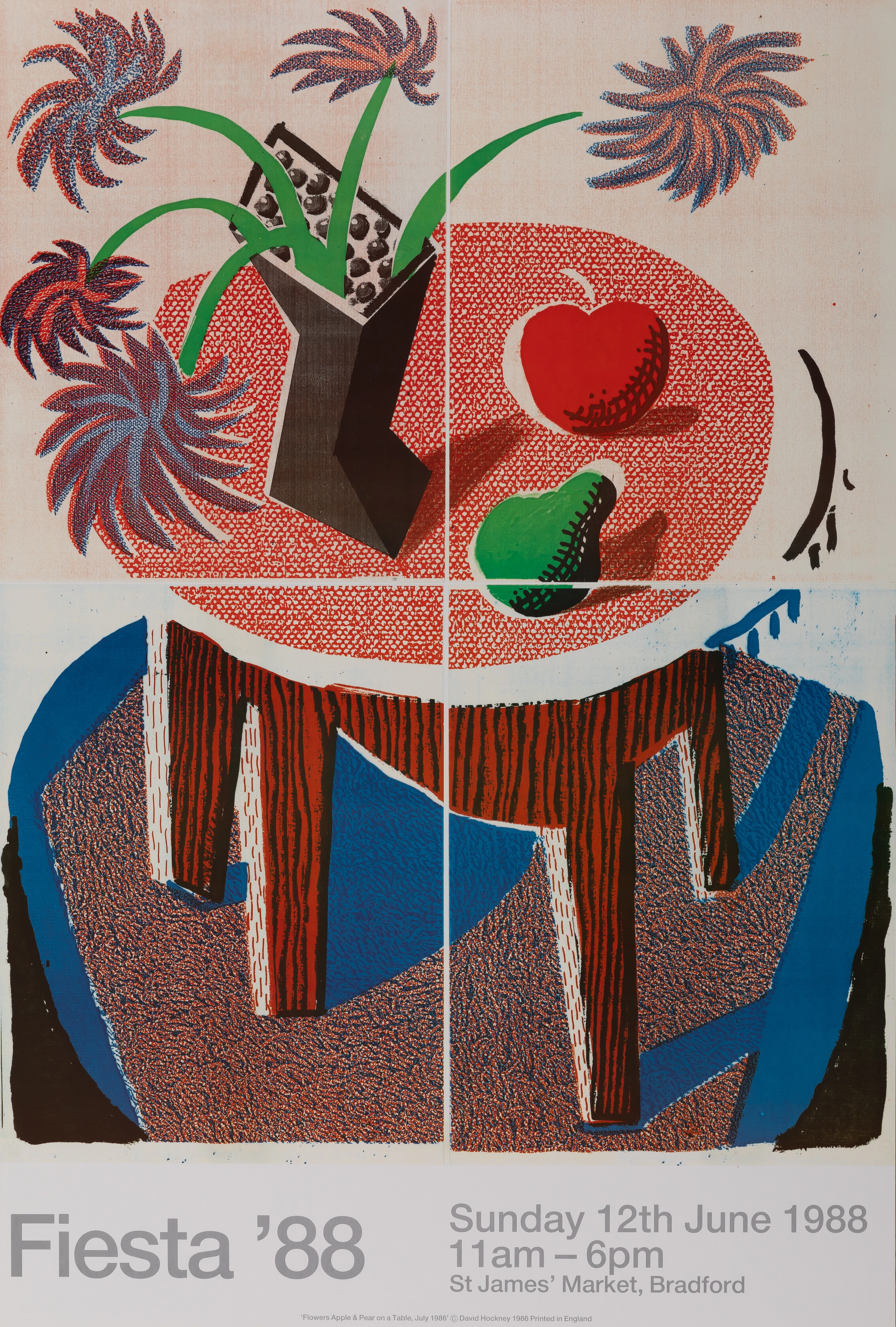 David HOCKNEY : Fiesta 88 - Affiche originale en couleurs