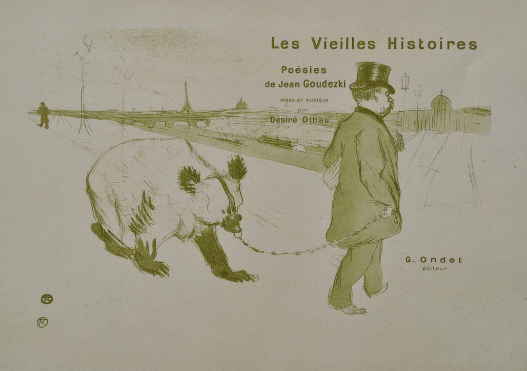 Henri de TOULOUSE-LAUTREC (d’après) : Le dresseur d’ours, 1927, Lithographie