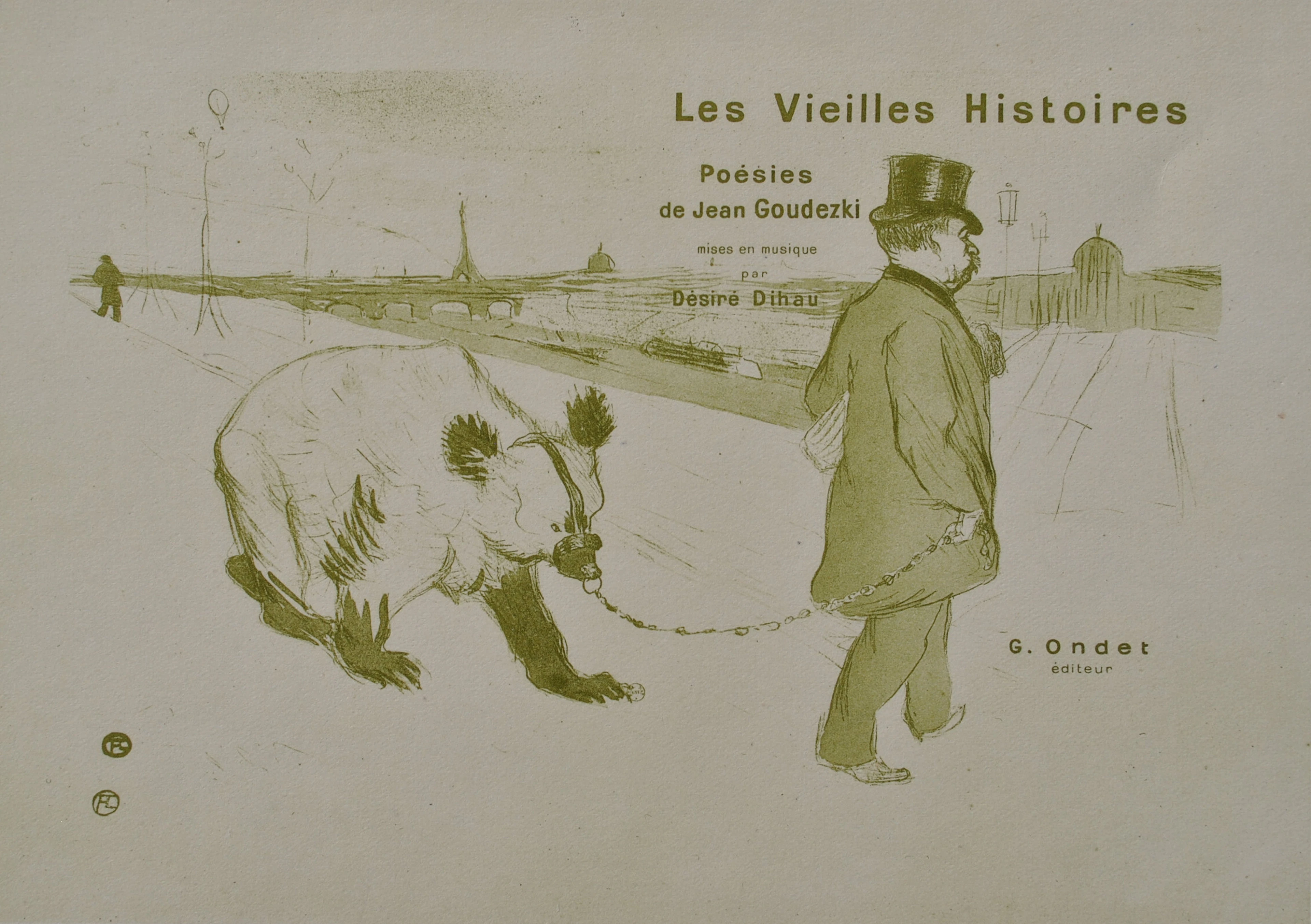 Henri de TOULOUSE-LAUTREC (d’après) : Le dresseur d’ours, 1927, Lithographie