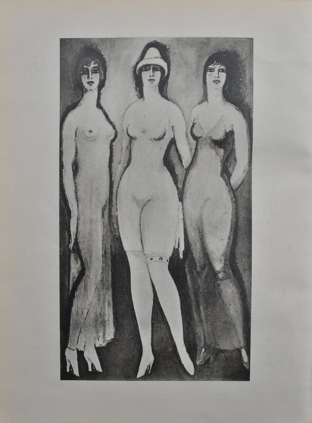 Kees VAN DONGEN : Les trois muses, Gravure, 1925