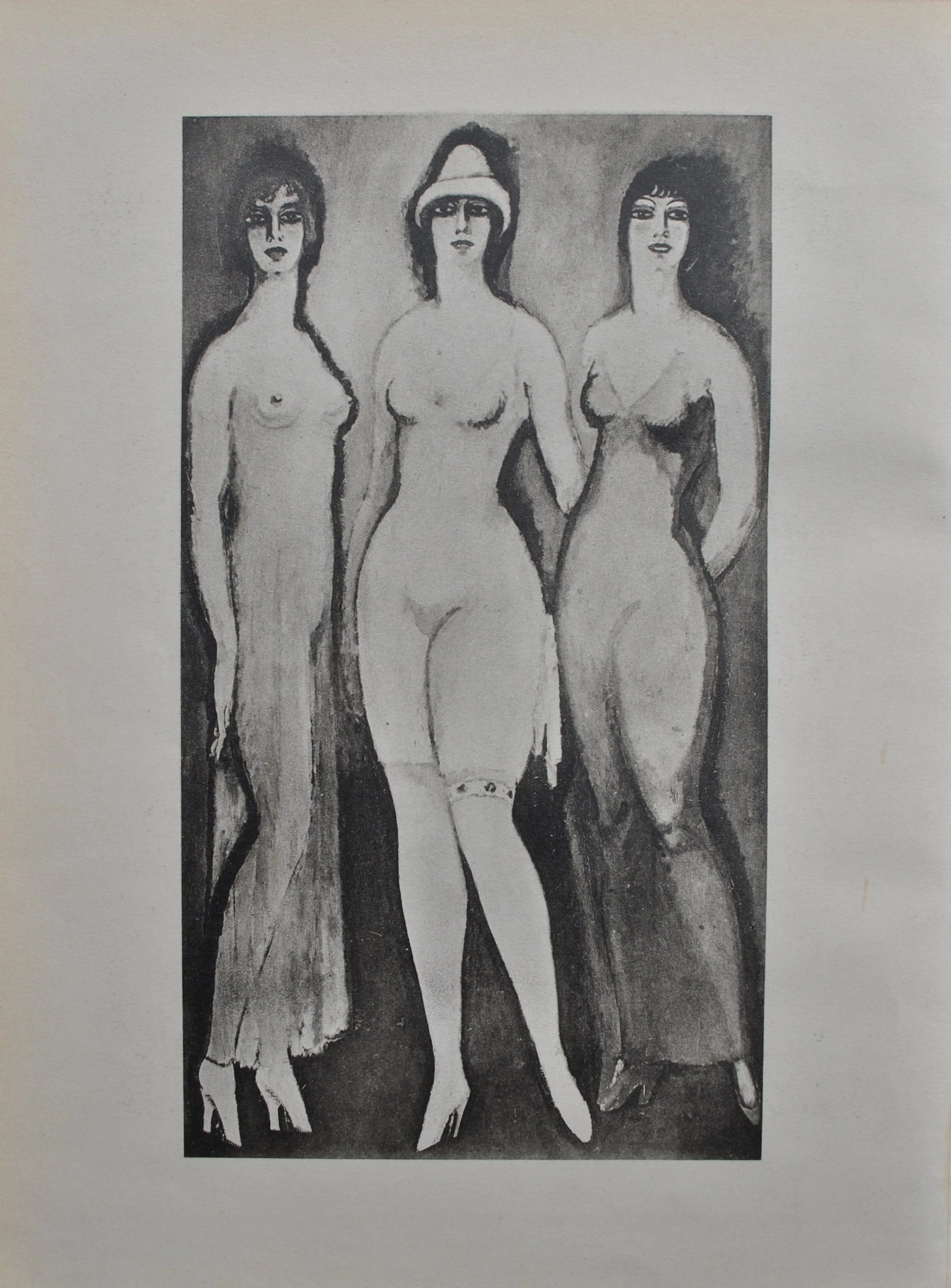 Kees VAN DONGEN : Les trois muses, Gravure, 1925