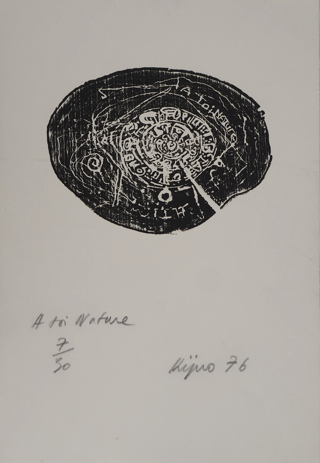 Ladislas KIJNO : A toi nature - Gravure originale signée