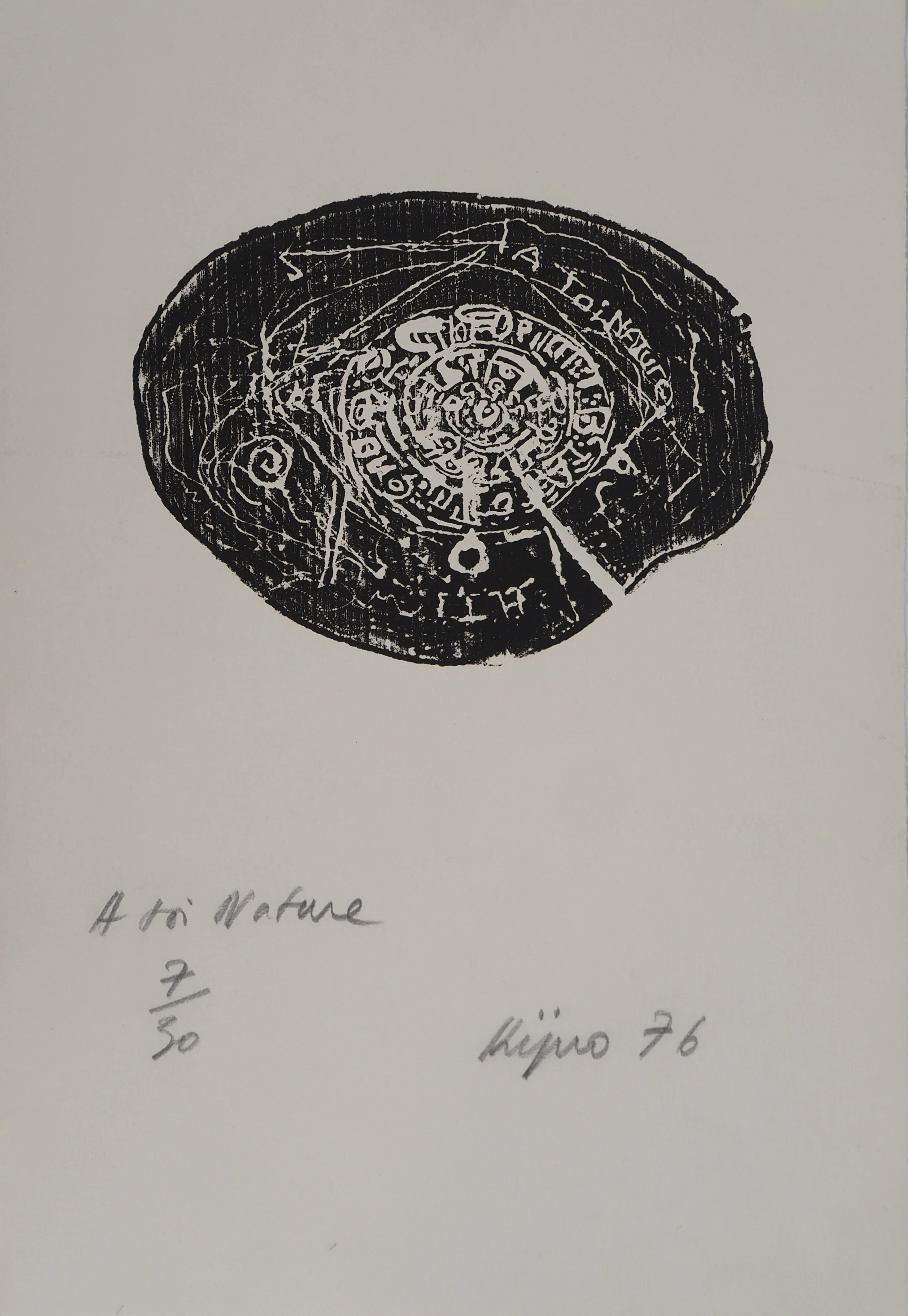 Ladislas KIJNO : A toi nature - Gravure originale signée