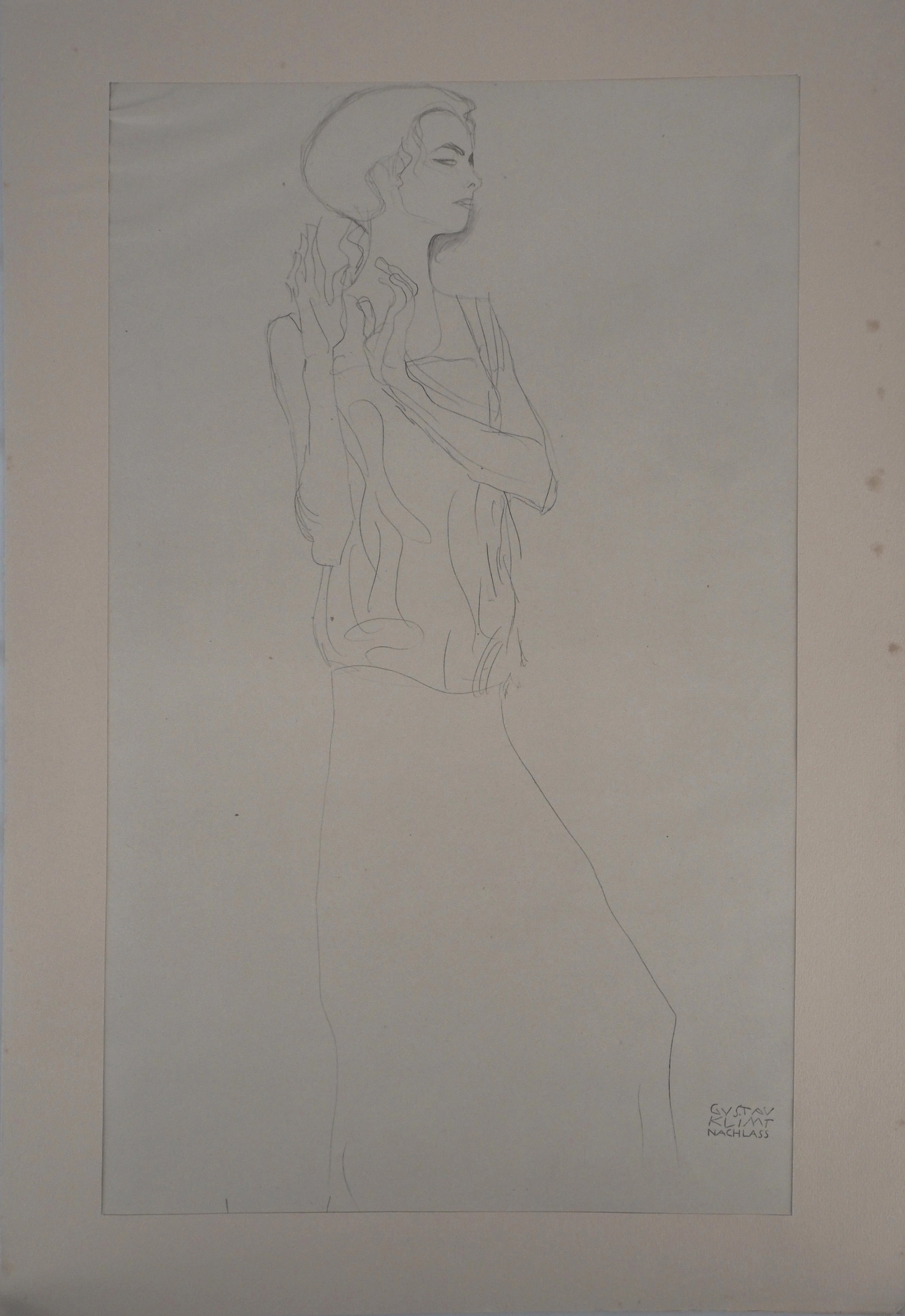 Gustav KLIMT : Actrice - lithographie signée, 1919