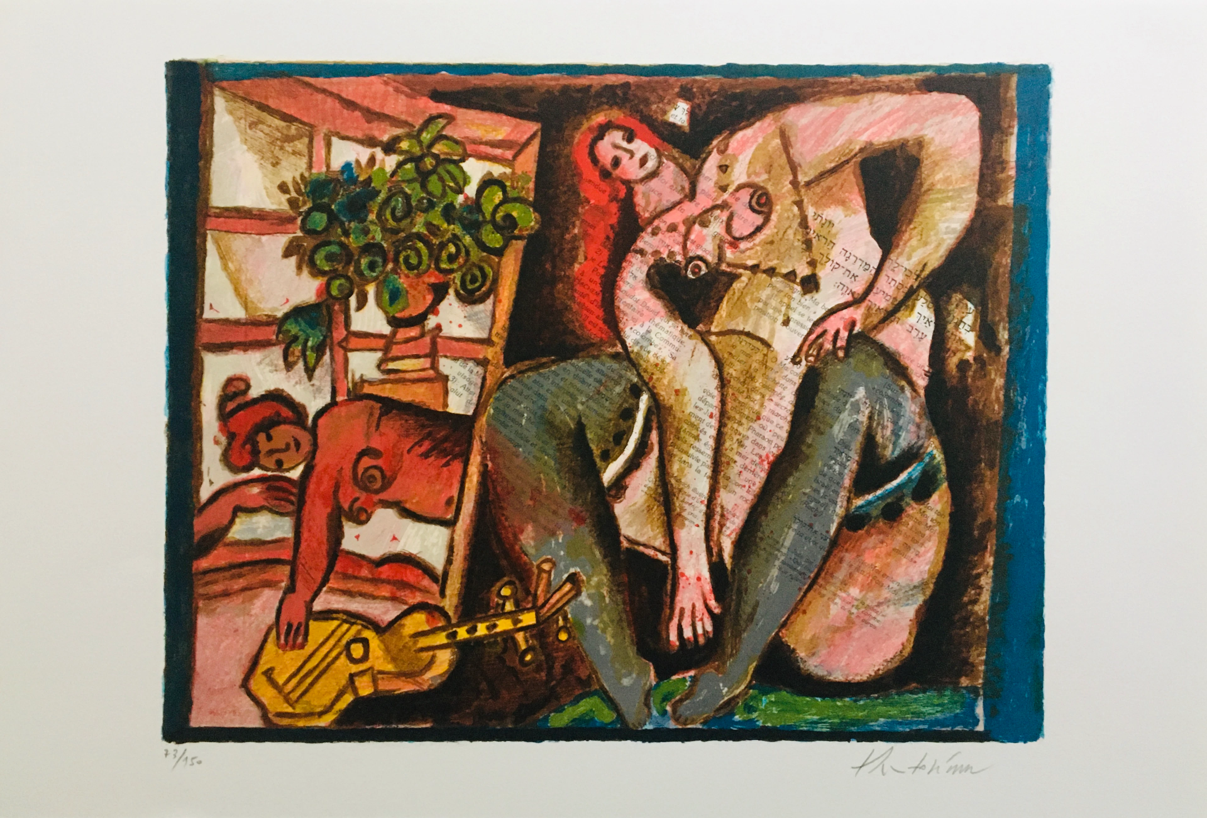 Théo TOBIASSE - Le Cantique des Cantiques X, 2009 - Lithographie signée