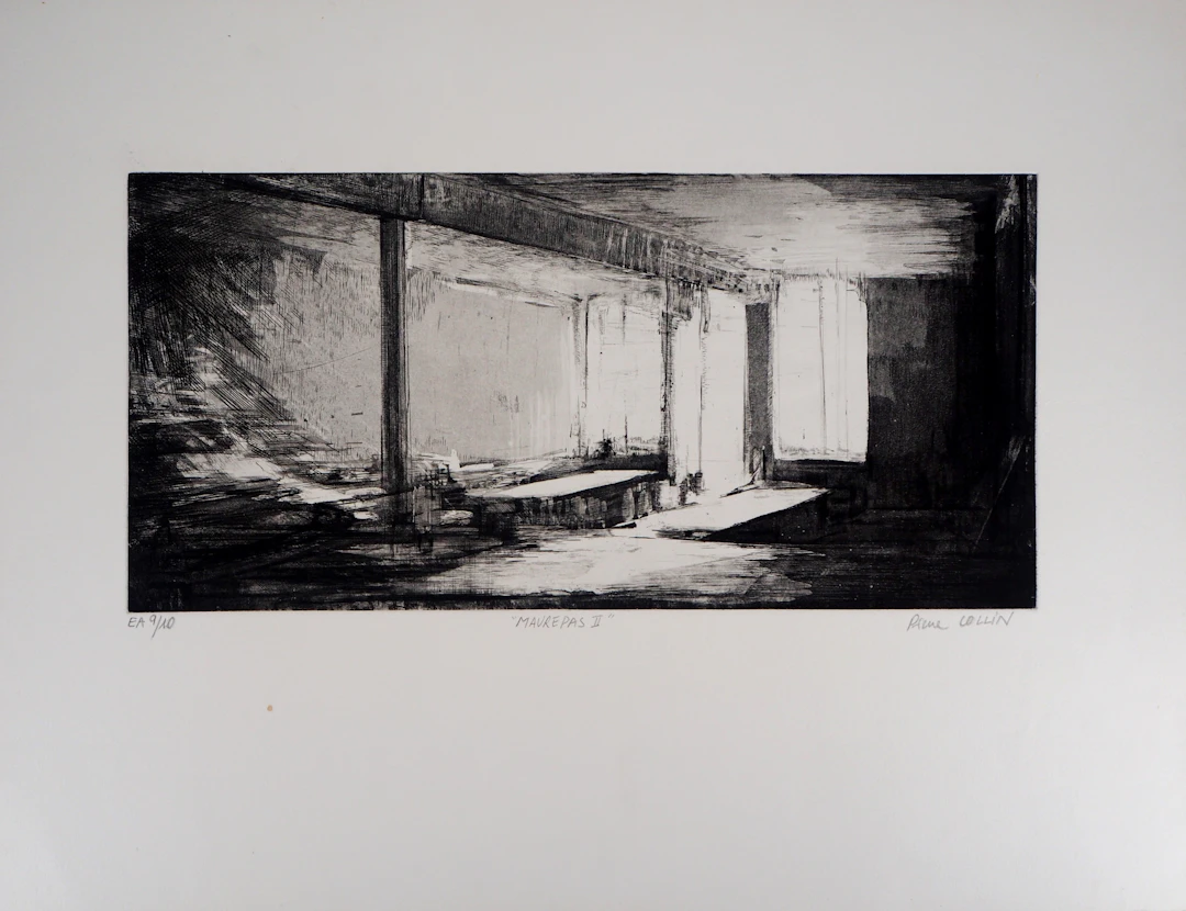 Pierre COLLIN : Maurepas - 1982 - Gravure Originale Signée
