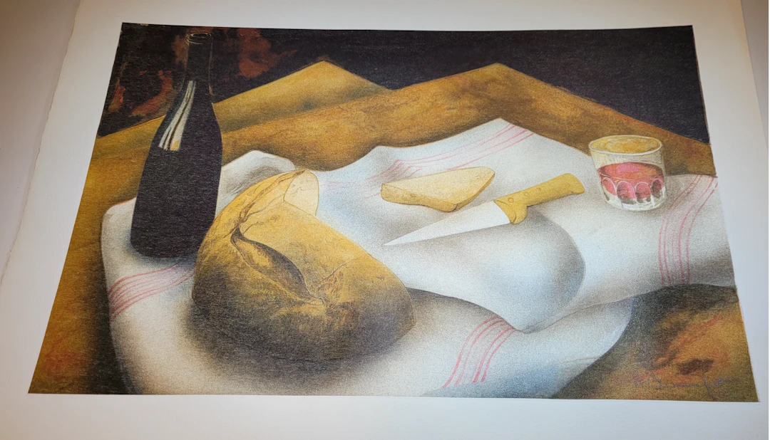 Alain BONNEFOIT - Lithographie originale - Les vraies richesses - 1980