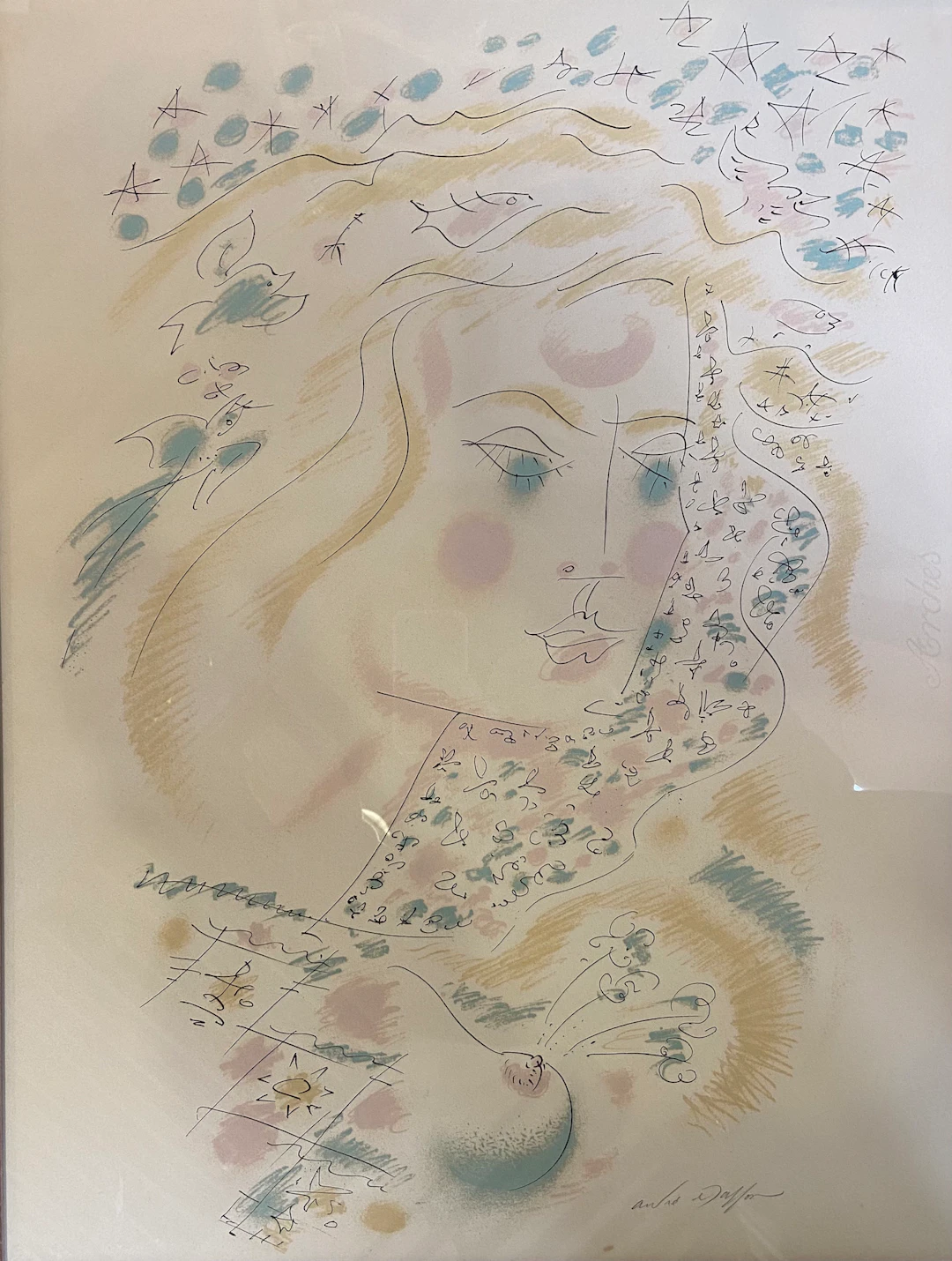 André MASSON - Femme , 1975 - Lithographie signée