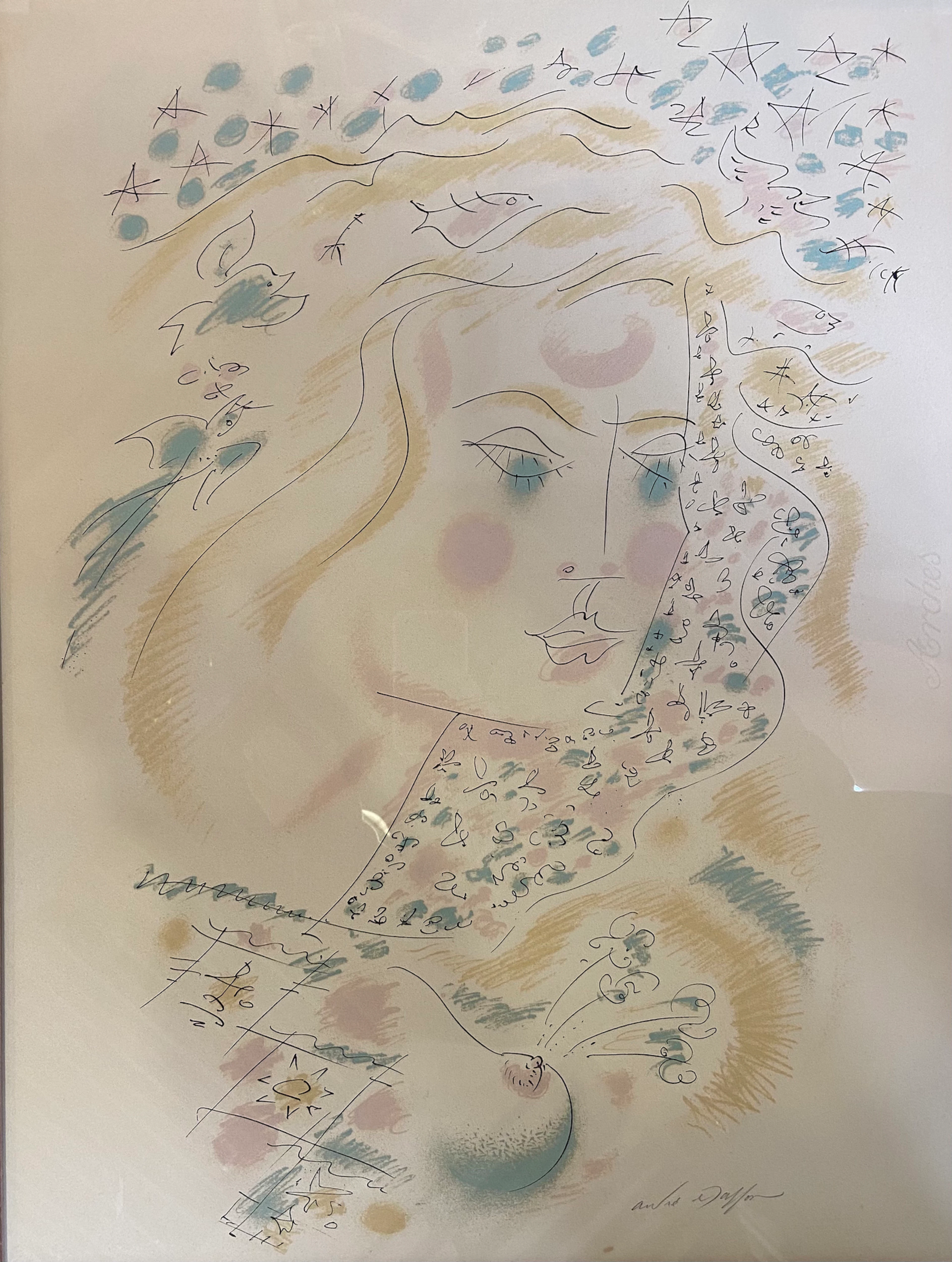 André MASSON - Femme , 1975 - Lithographie signée