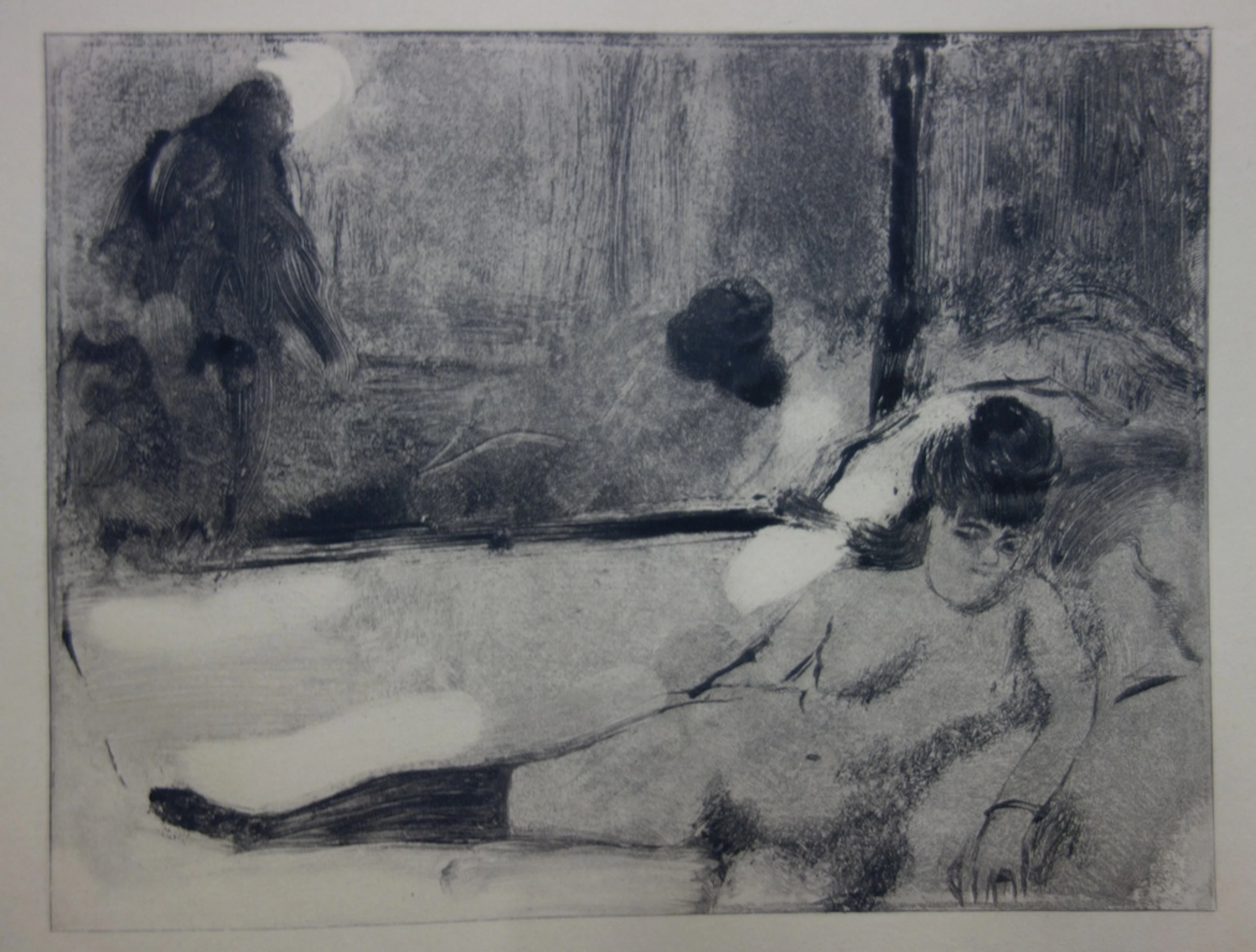 Edgar DEGAS - Le départ du client - Gravure originale, 1935