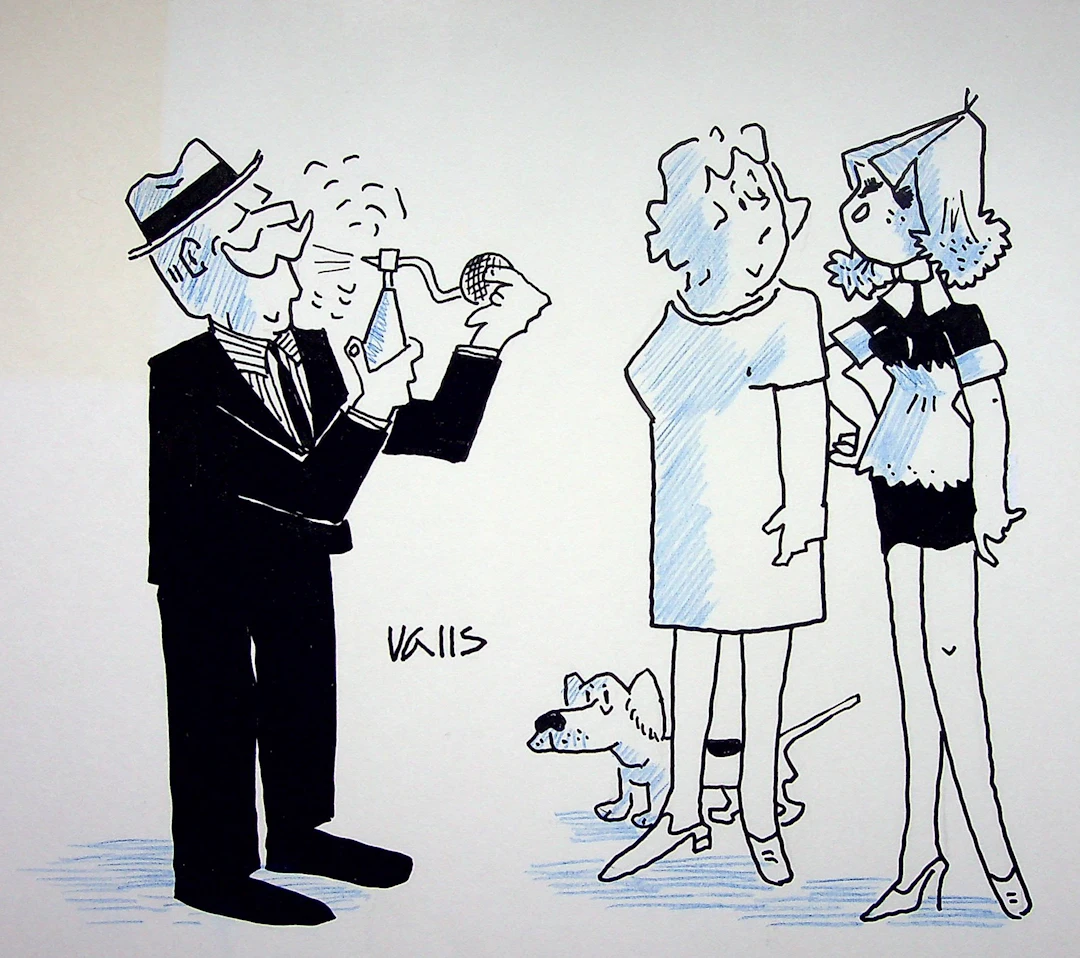 Guy VALLS : Le Dandy - Dessin original signé