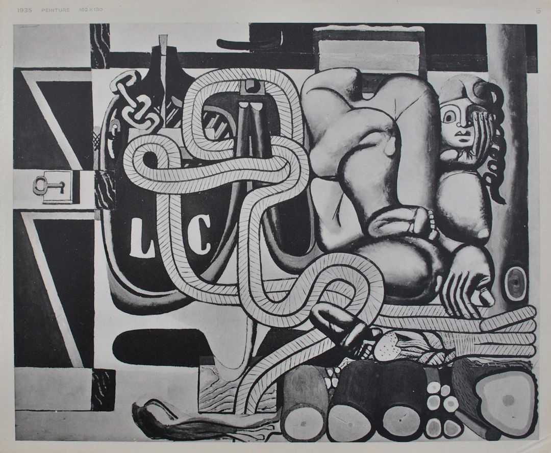 LE CORBUSIER : Femme, cordage et porte ouverte, héliogravure, 1938