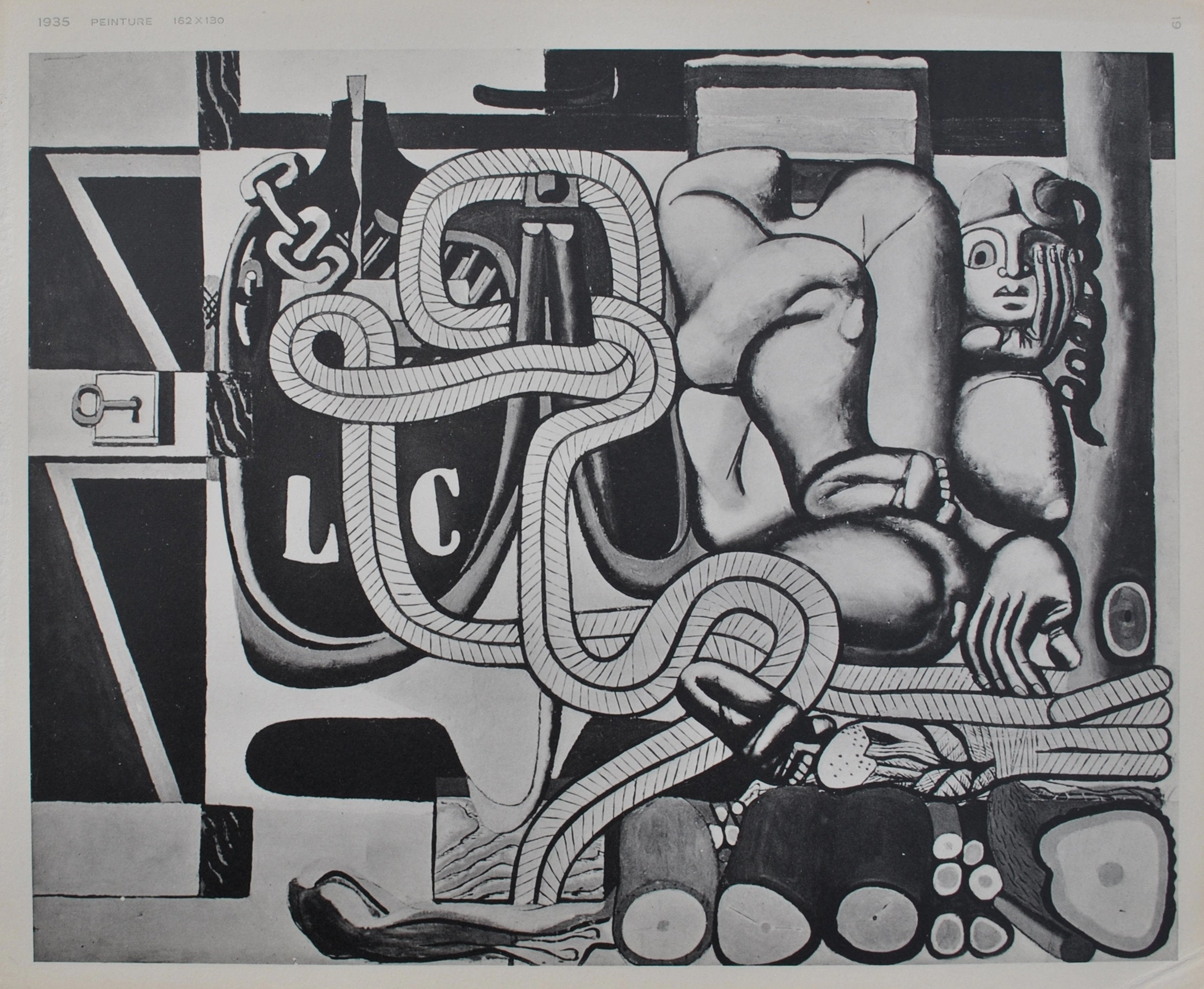 LE CORBUSIER : Femme, cordage et porte ouverte, héliogravure, 1938