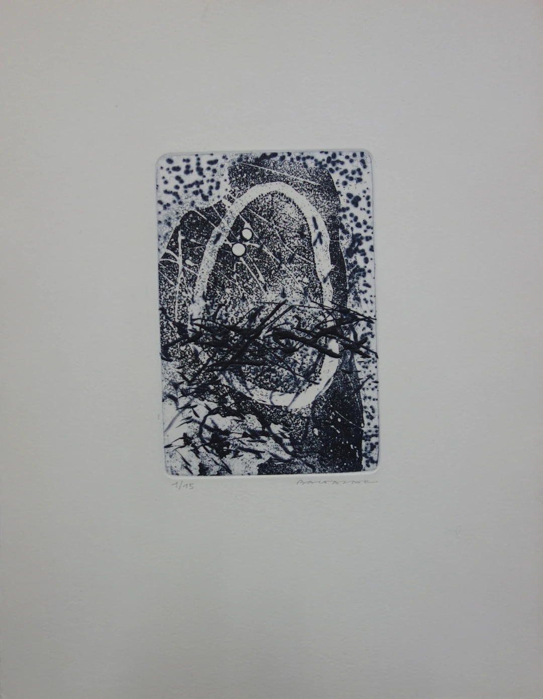 Julius BALTAZAR - Composition annulaire, Gravure originale signée