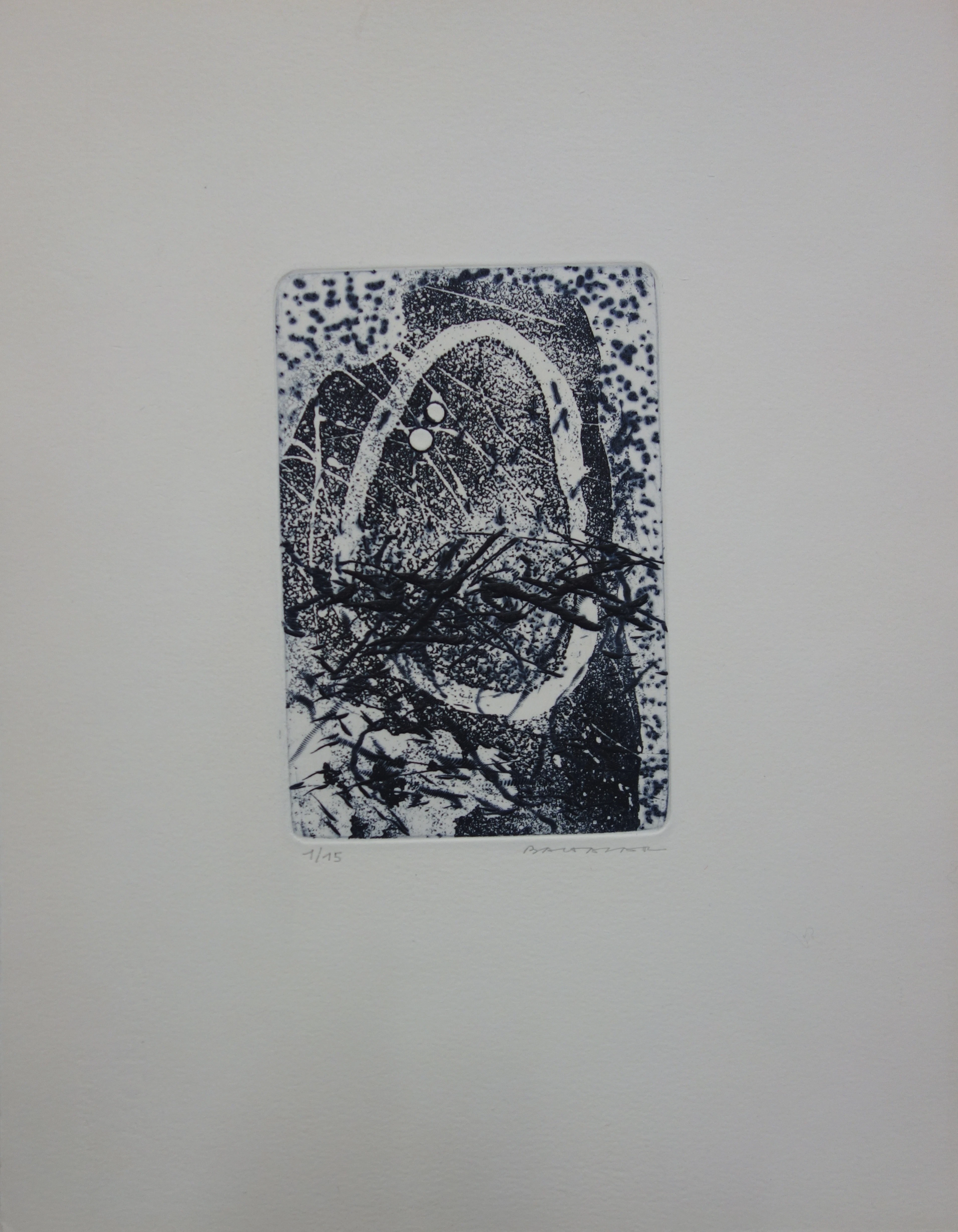 Julius BALTAZAR - Composition annulaire, Gravure originale signée
