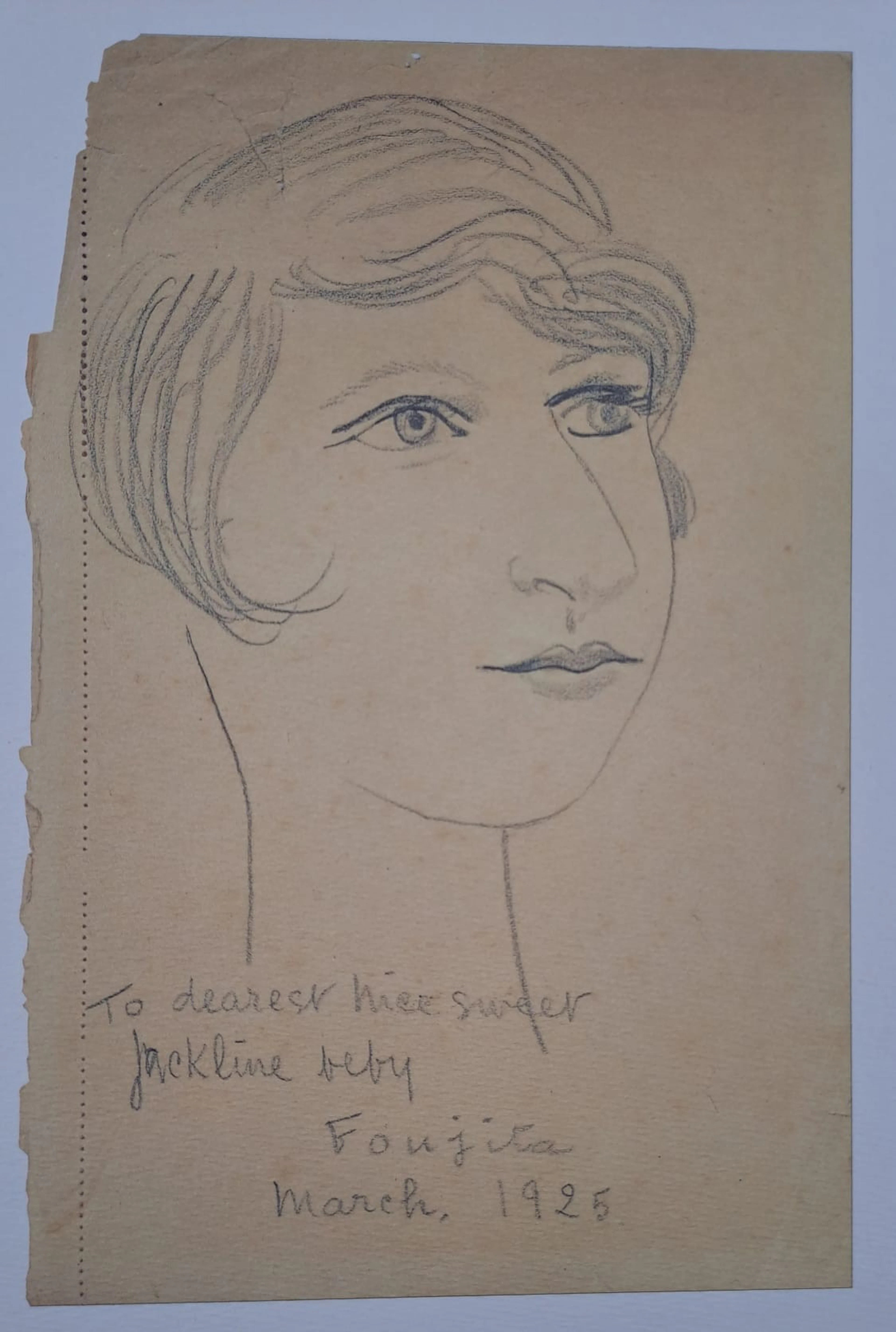 Léonard Foujita (d’après) - Portrait de Jacqueline - Impression d’art, signée