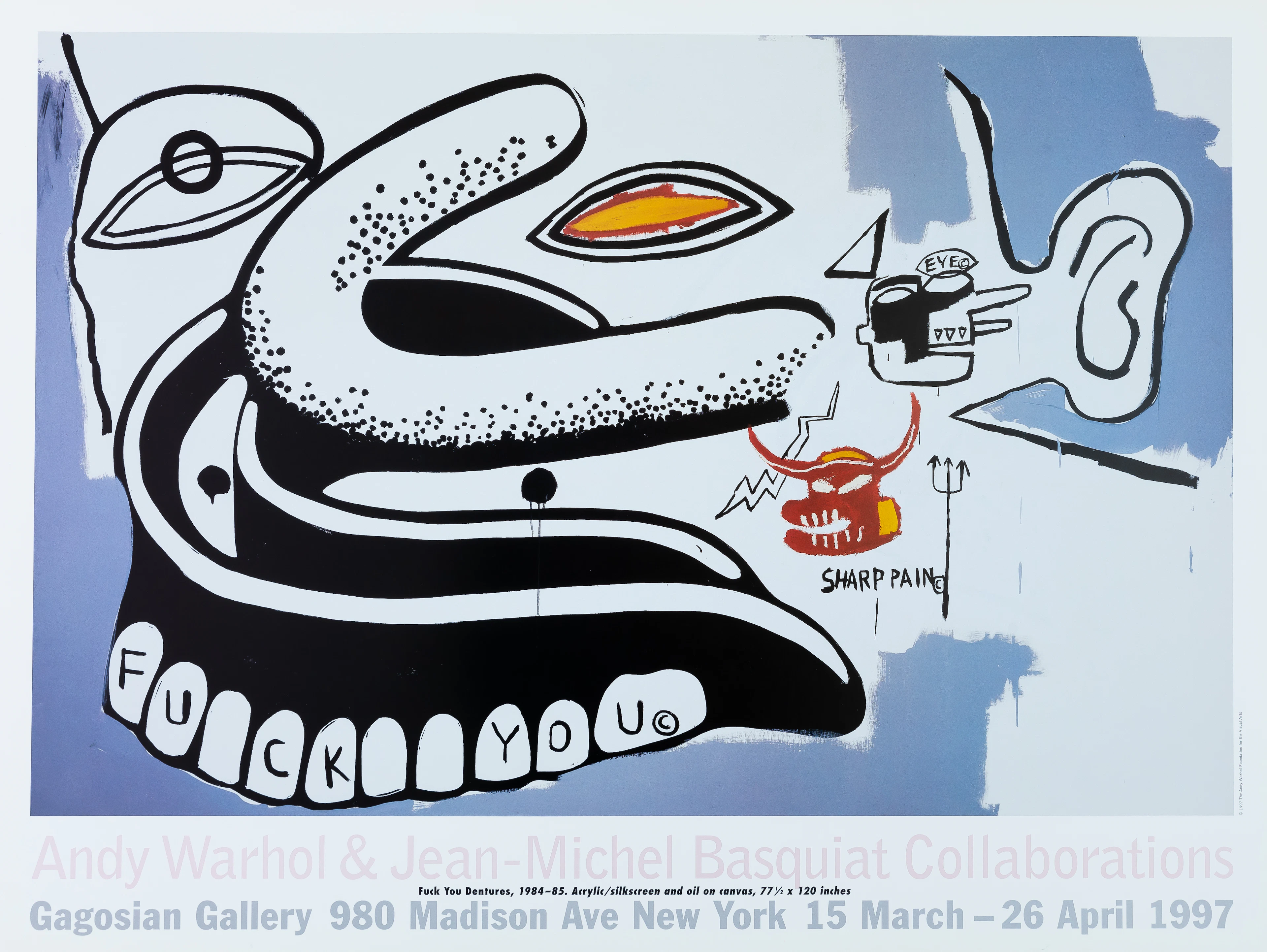 Andy WARHOL / Jean Michel BASQUIAT : F.... You - Affiche originale en couleurs