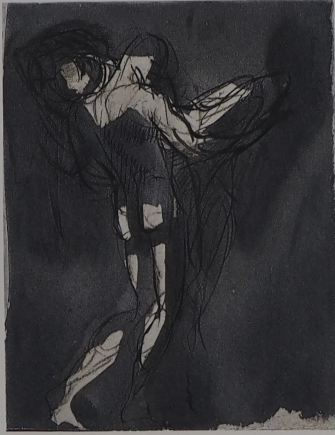 Auguste RODIN : Sujet masculin de dos, Gravure