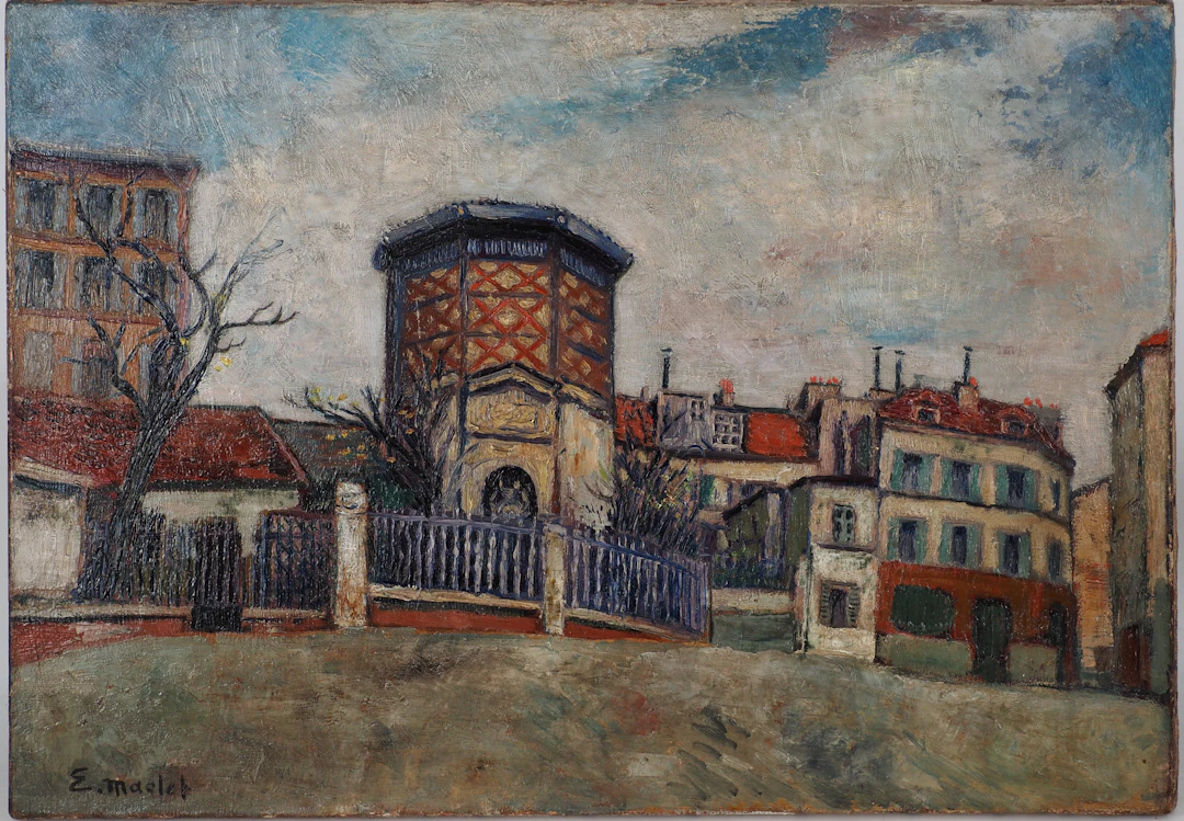Elisée Maclet - Montmartre : La place JB Clément, c. 1940 - Huile