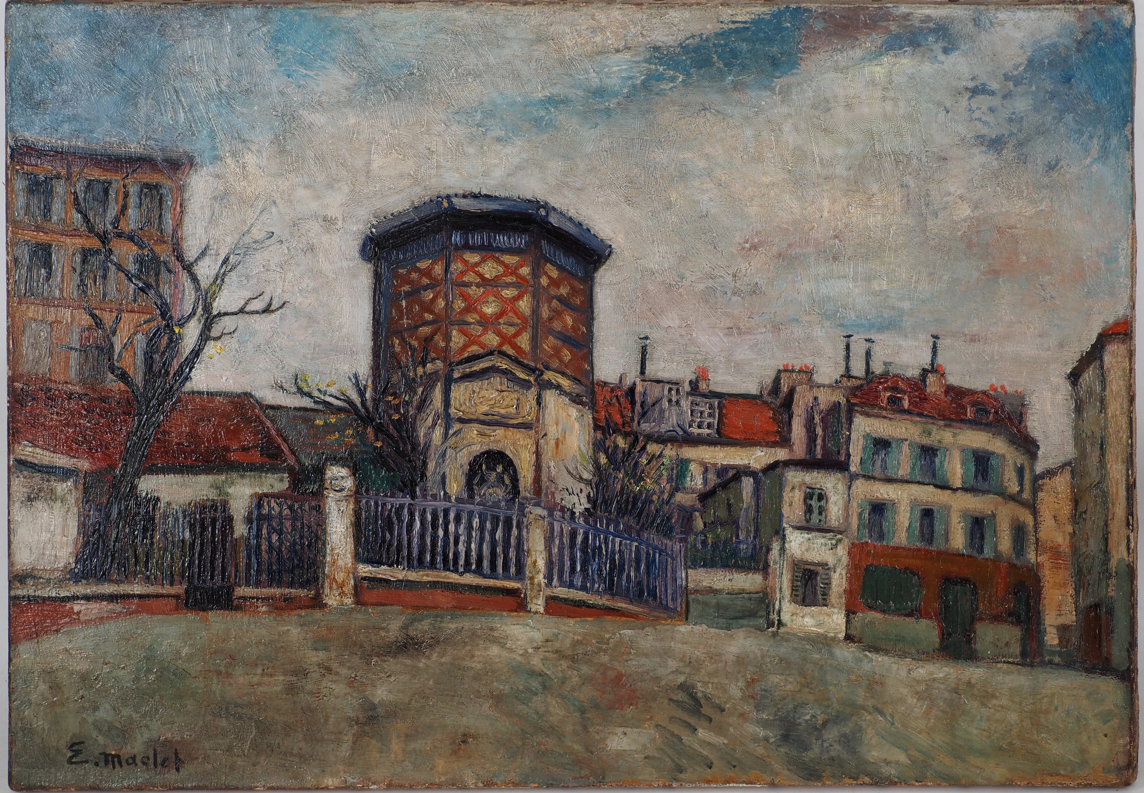 Elisée Maclet - Montmartre : La place JB Clément, c. 1940 - Huile