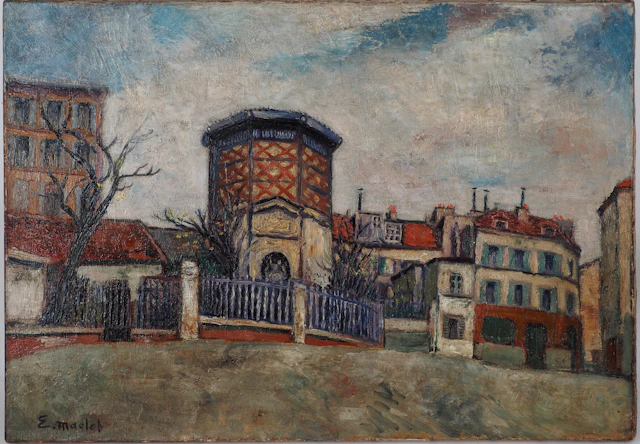 Elisée Maclet - Montmartre : La place JB Clément, c. 1940 - Huile