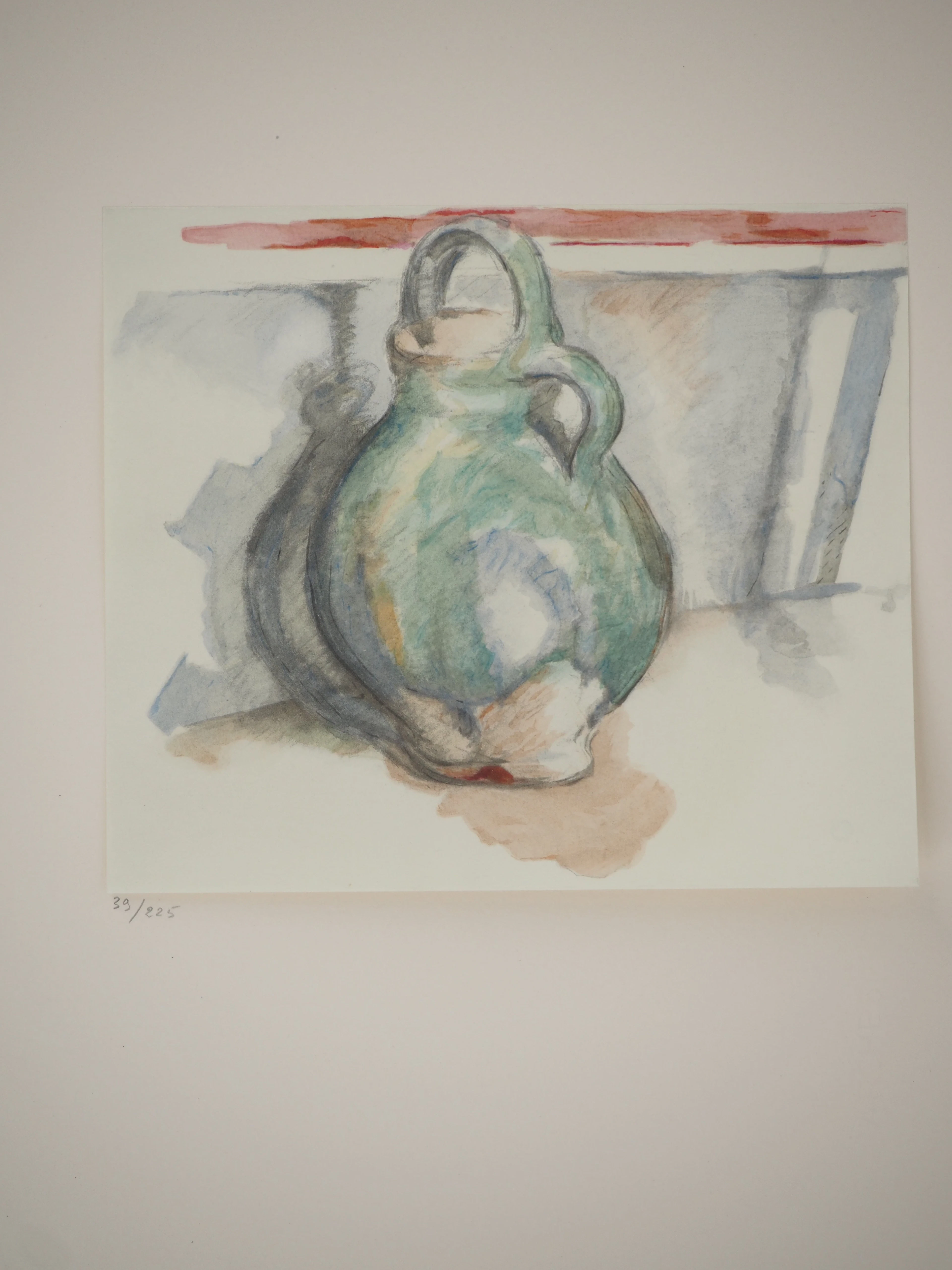 Paul CEZANNE : La cruche verte, Lithographie et pochoir