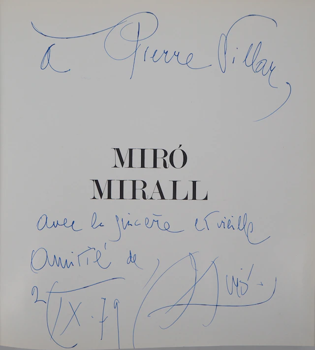 Joan MIRO - Dédicace autographe