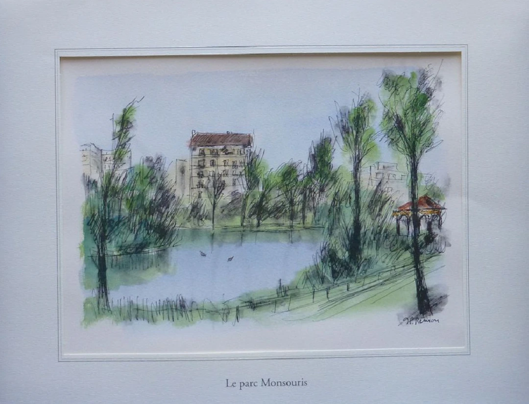 Jean Pierre REMON - Le parc Montsouris, 2010 - Aquarelle signée