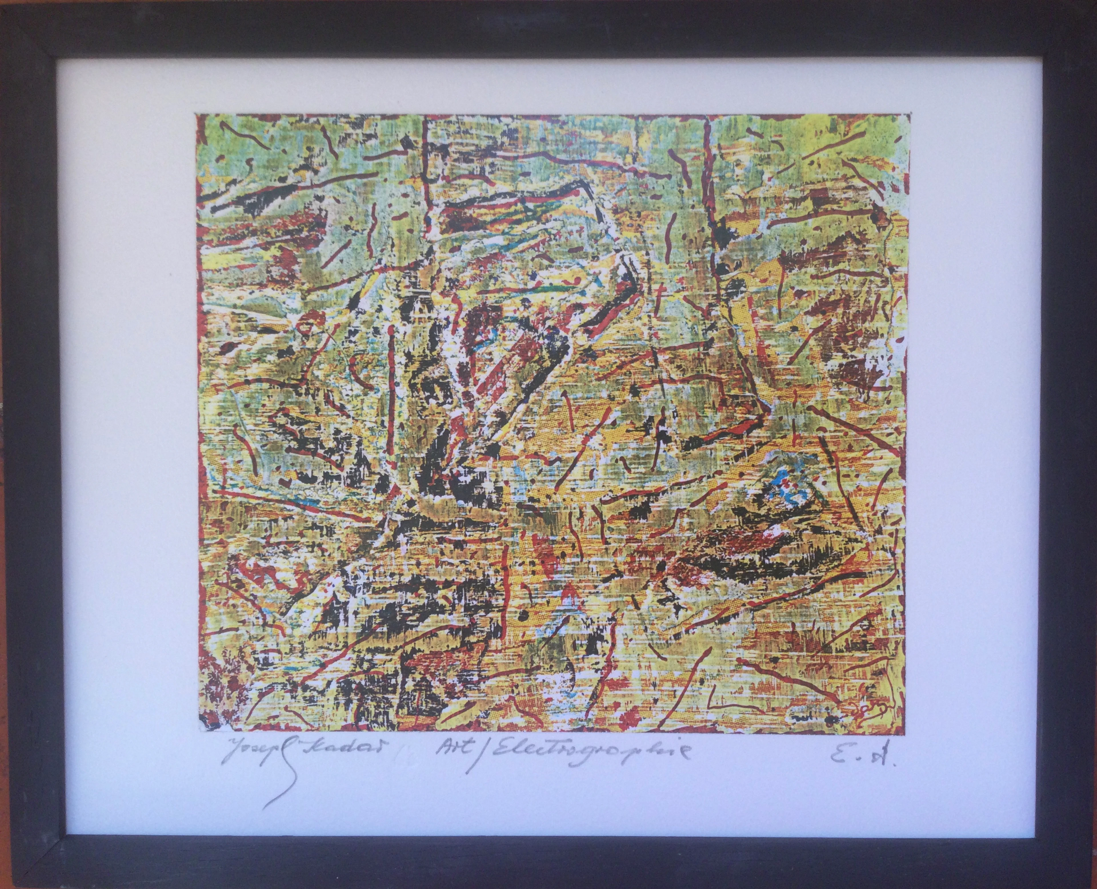 Joseph KADAD - Composition électographique - Électrographie originale signée