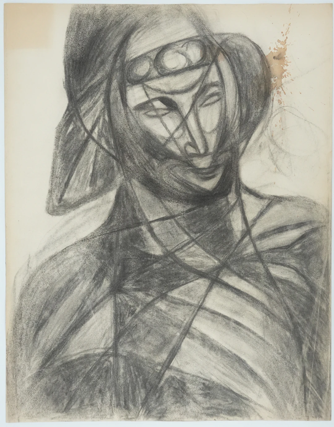 Marcel MOULY - Figure au chapeau - Dessin original